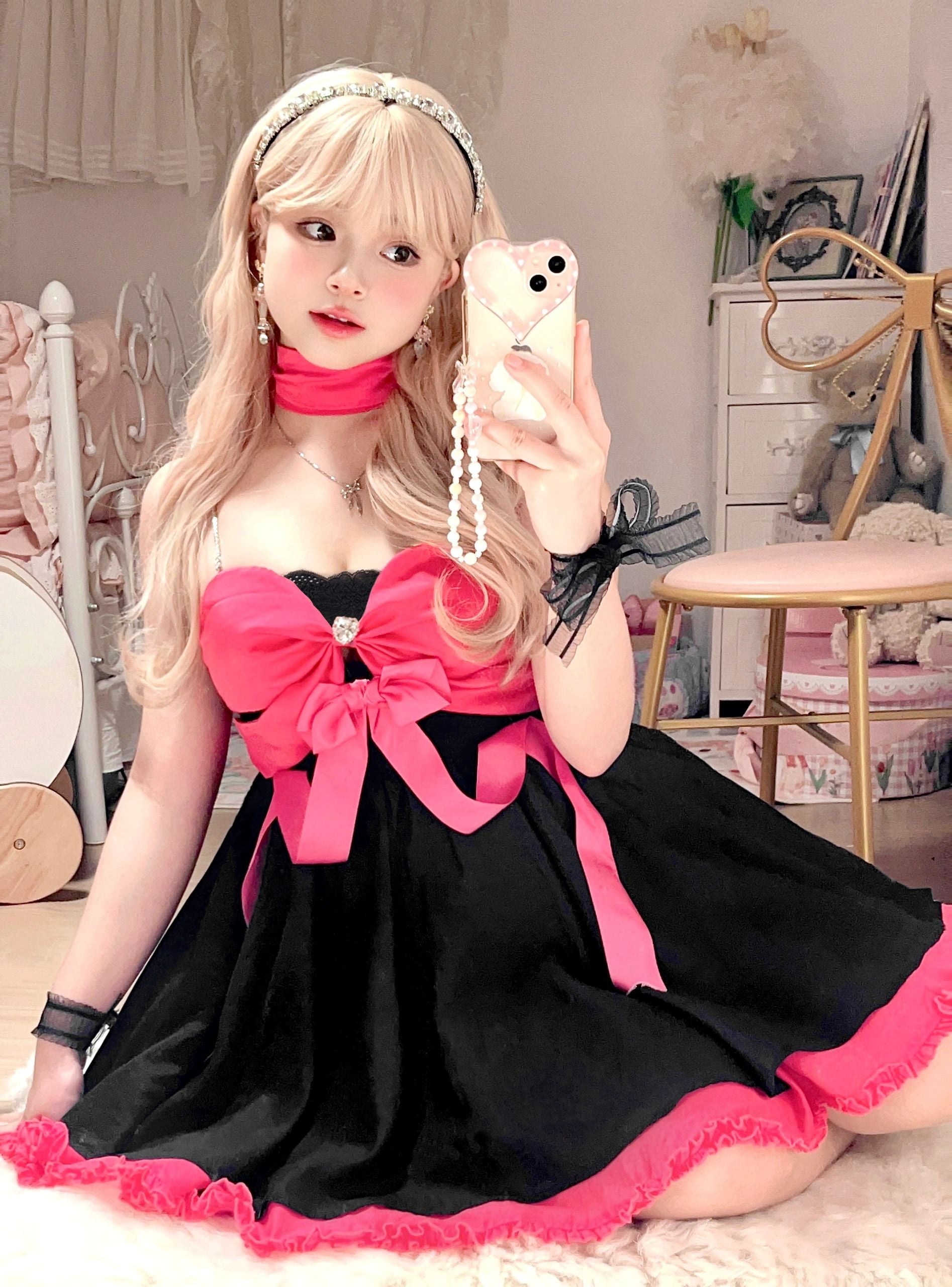 Get trendy with Moonlight Goddess Ribbon Mini Dress - available at Peiliee Shop. Grab yours for $49.90 today!