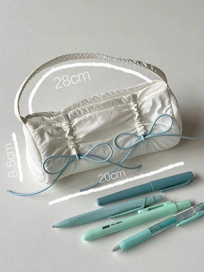 Get trendy with Ballet Core Summer dopamine-colored soft tote bag and pencil case - Bag available at Peiliee Shop. Grab yours for $15.50 today!