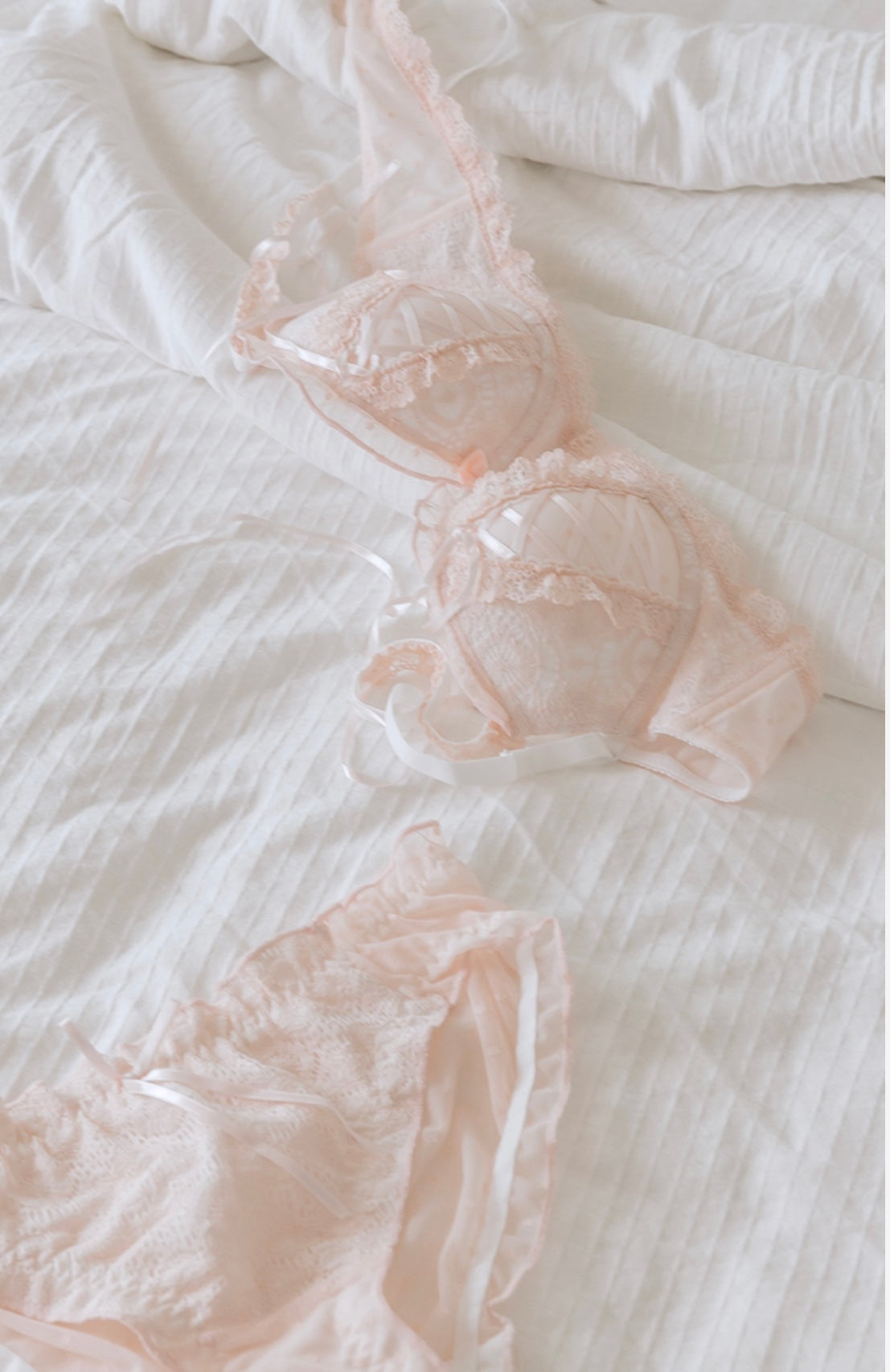 Get trendy with Peachy Sweetheart Lingerie Lace Lingerie set - available at Peiliee Shop. Grab yours for $18.60 today!