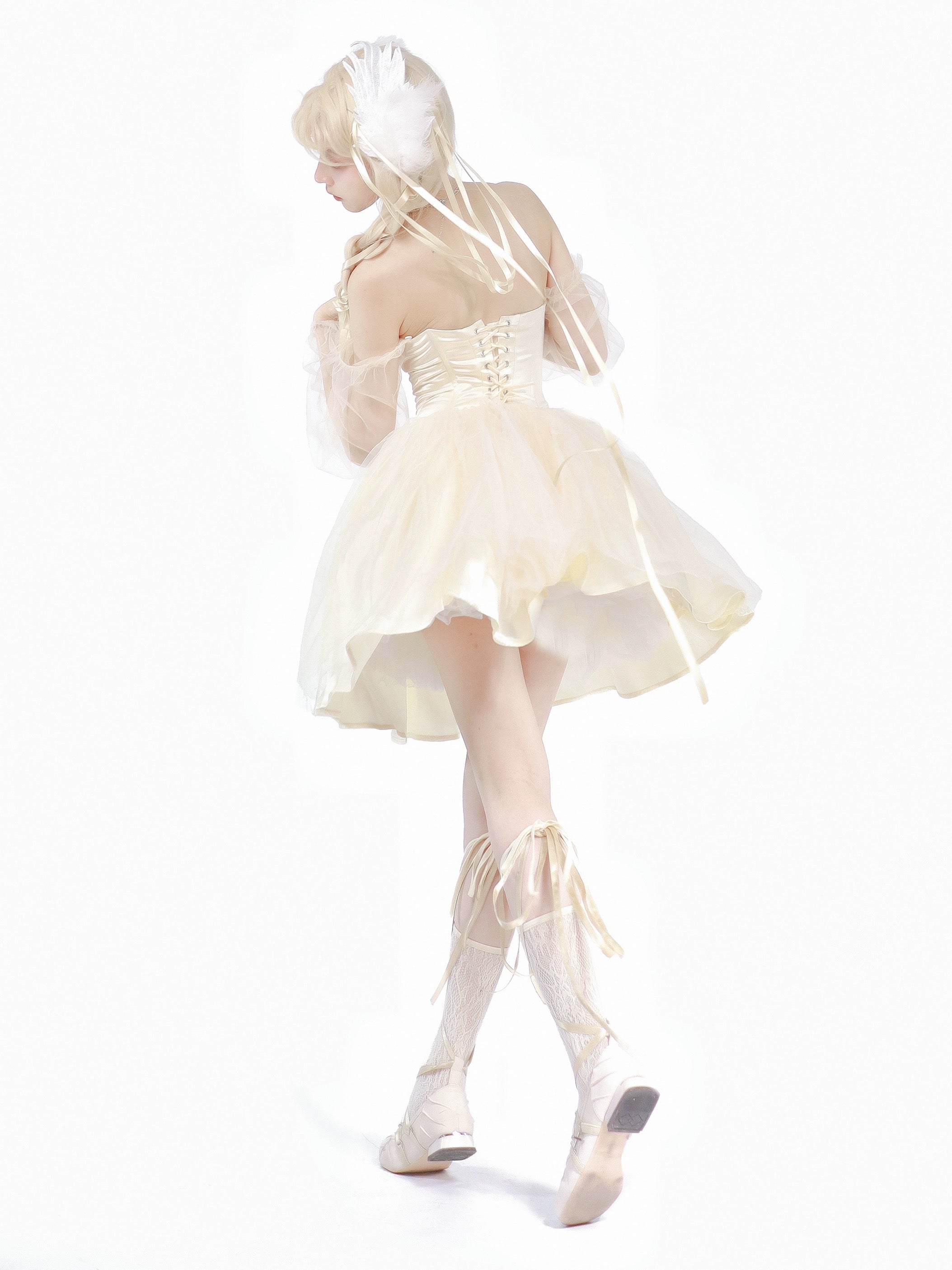 Get trendy with Ballerina Silver Angel Corset Dress - available at Peiliee Shop. Grab yours for $59.90 today!
