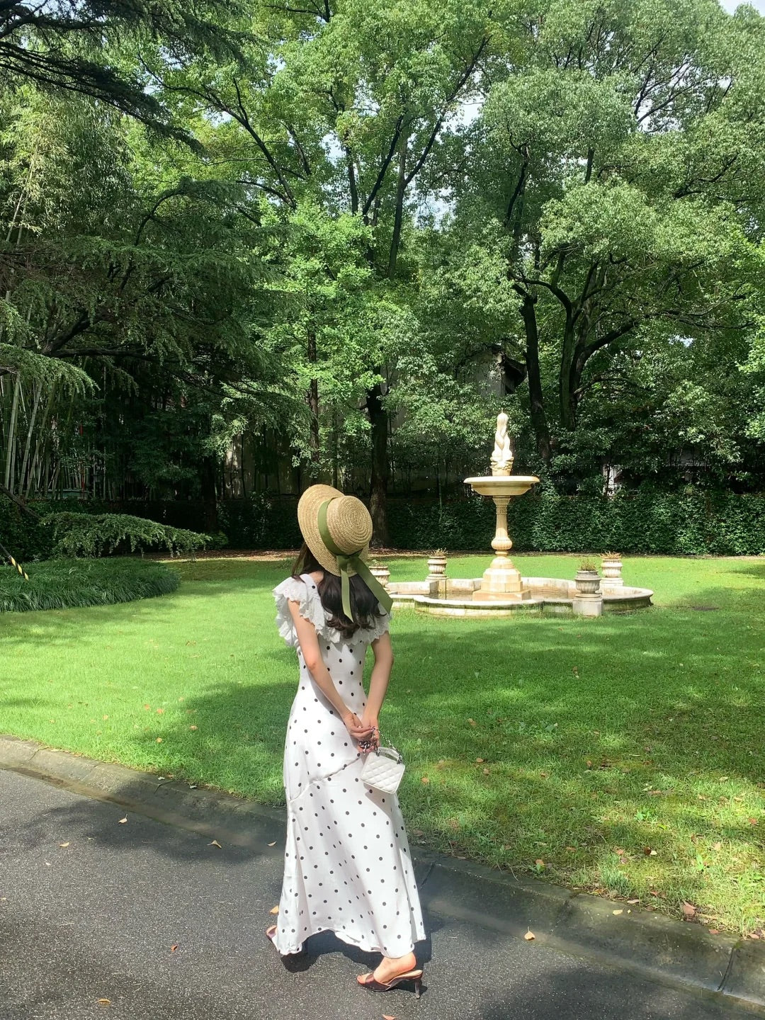 Get trendy with Inner Romance polka satin midi dress gown - Dresses available at Peiliee Shop. Grab yours for $36.80 today!