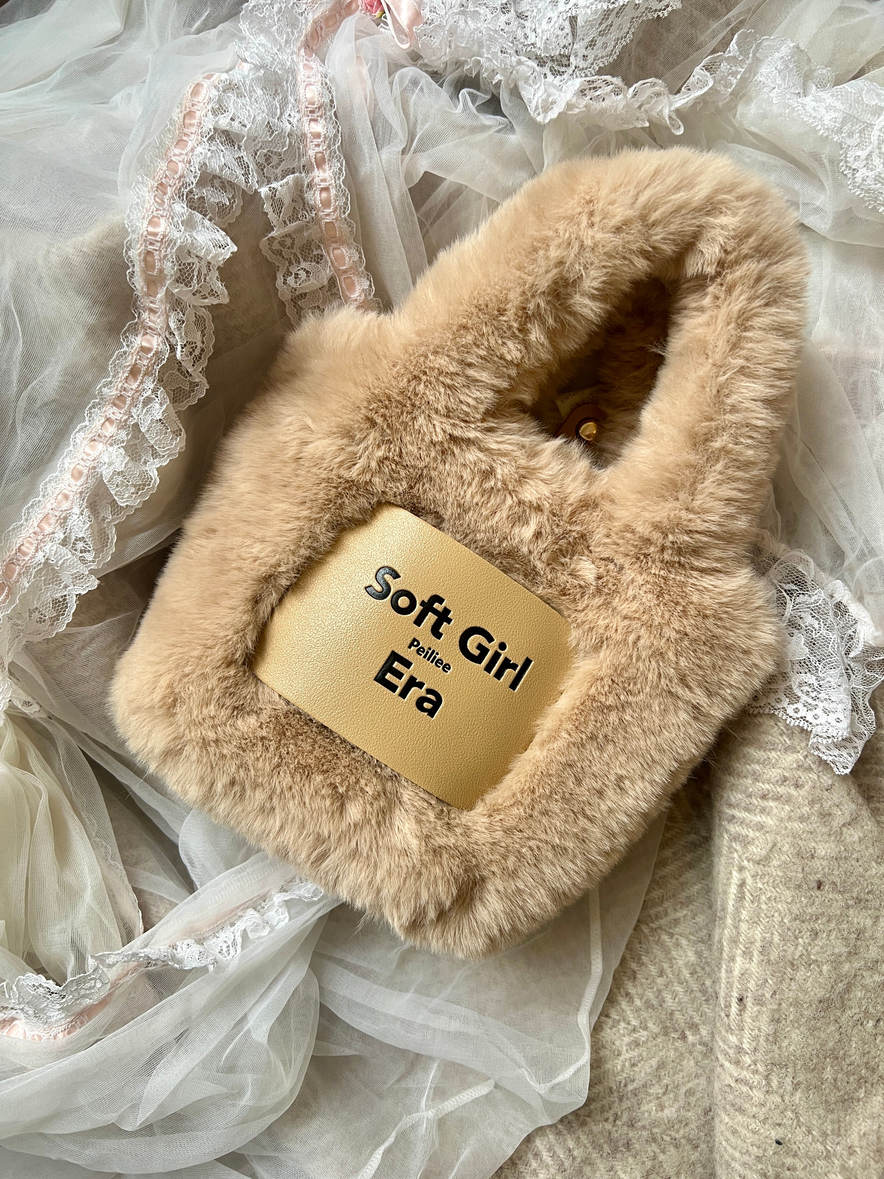 Get trendy with Soft Girl Era Faux Fur Mini Hand Bag - available at Peiliee Shop. Grab yours for $15 today!