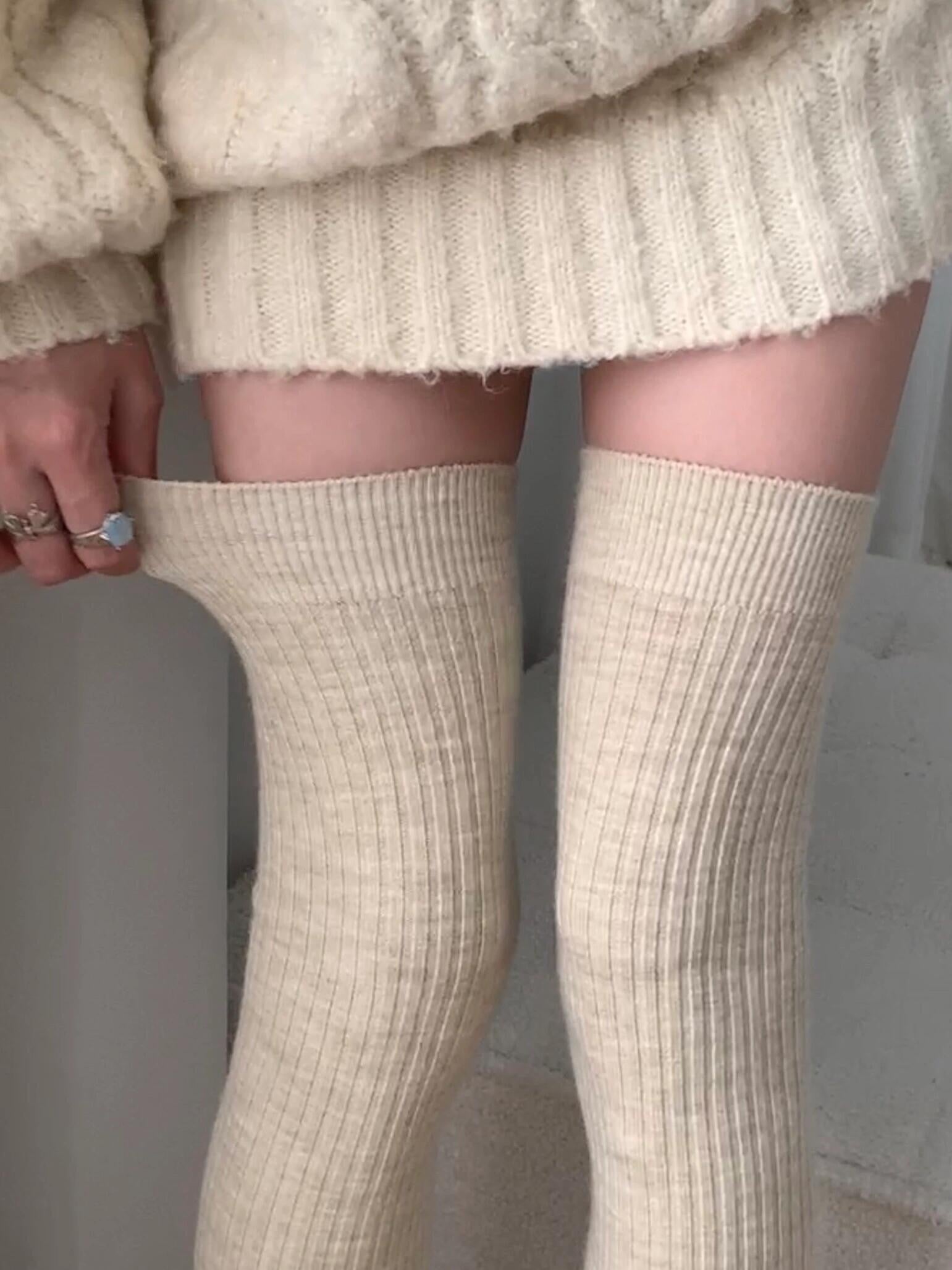 Get trendy with Autumn Milk Tea Over Knee Socks Leg Warmer - Socks available at Peiliee Shop. Grab yours for $8.90 today!