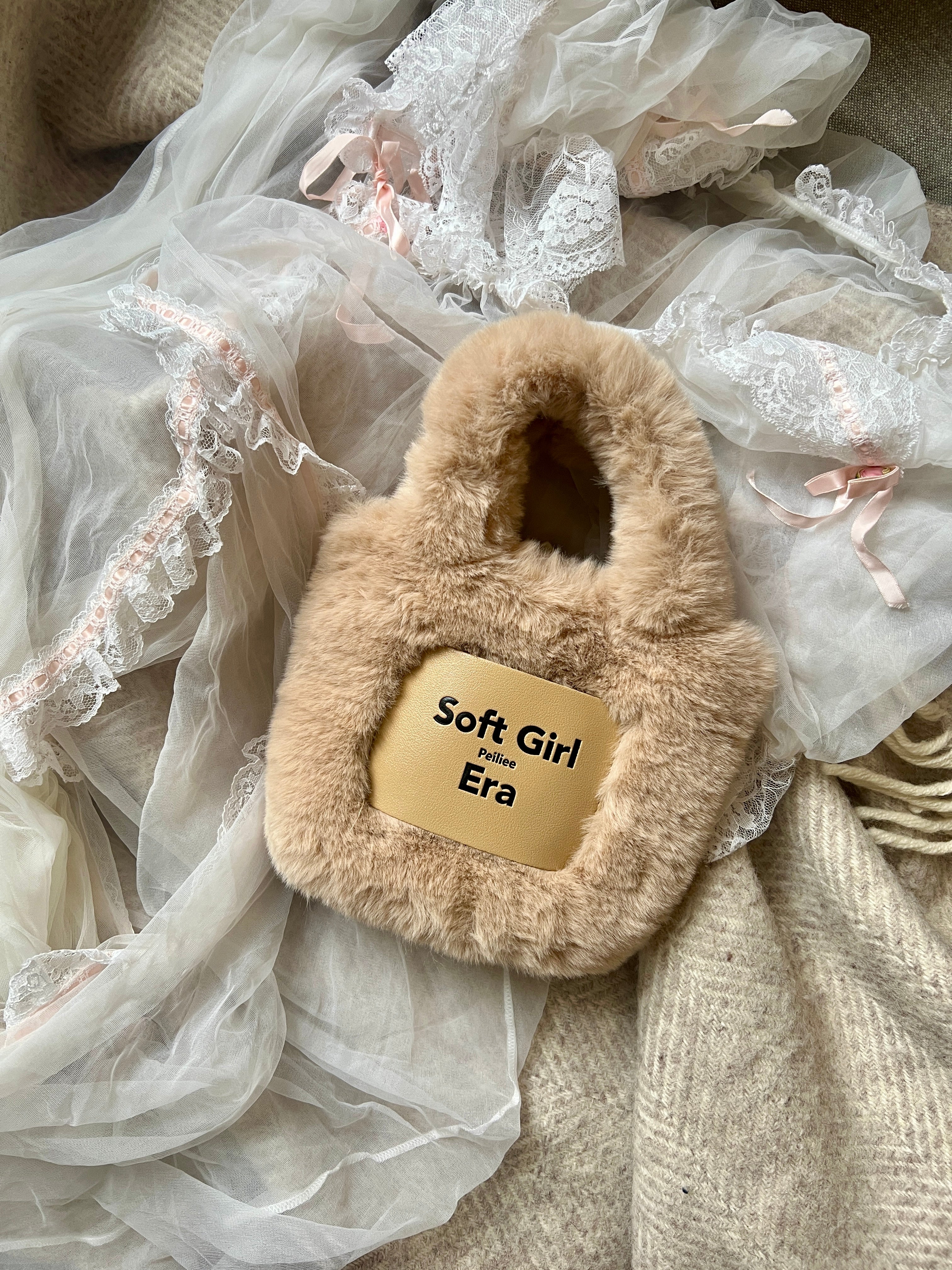 Get trendy with Soft Girl Era Faux Fur Mini Hand Bag - available at Peiliee Shop. Grab yours for $15 today!
