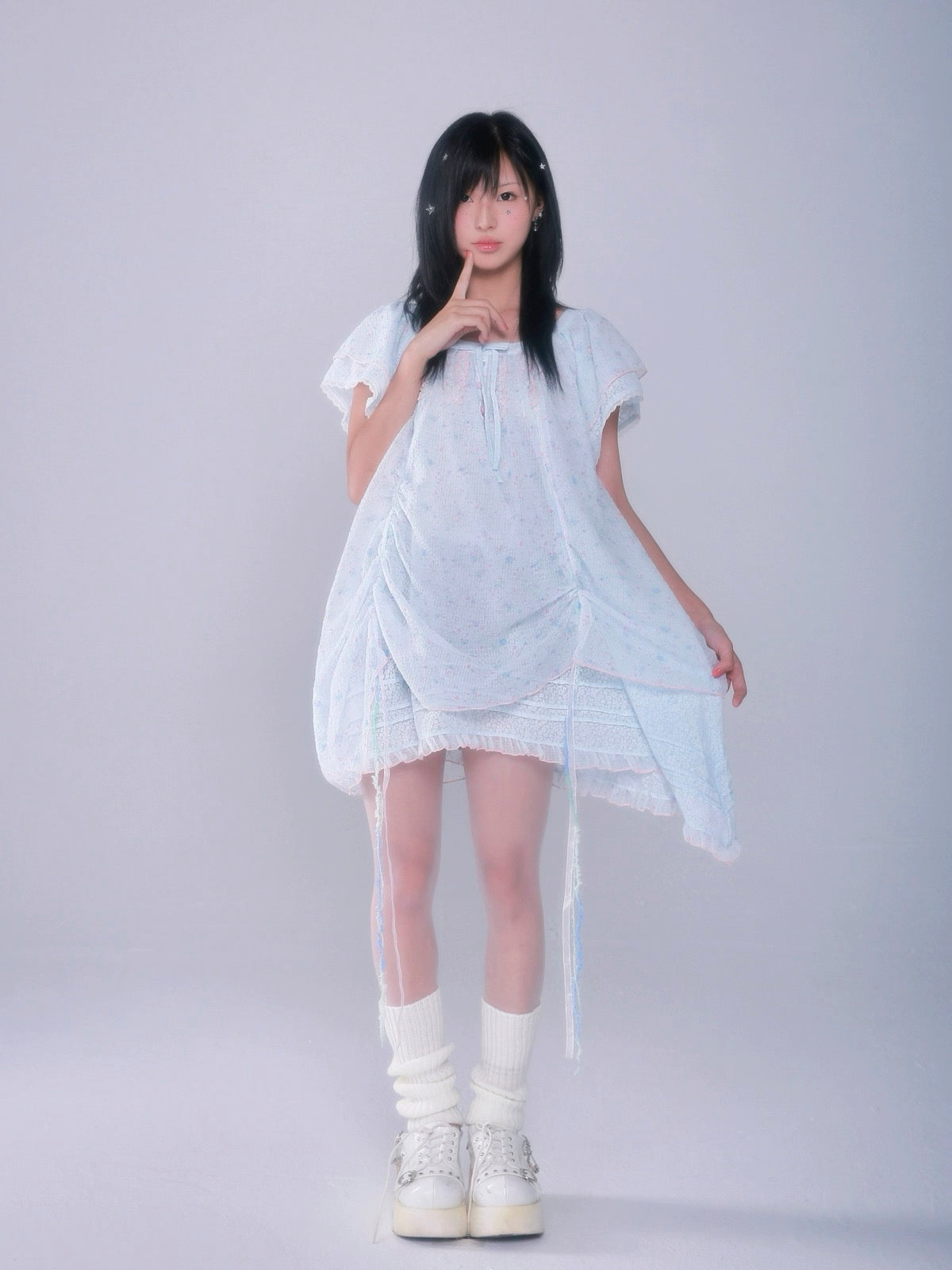 Get trendy with Mermaid Lagoon Mini Floral Dress - Dress available at Peiliee Shop. Grab yours for $58 today!