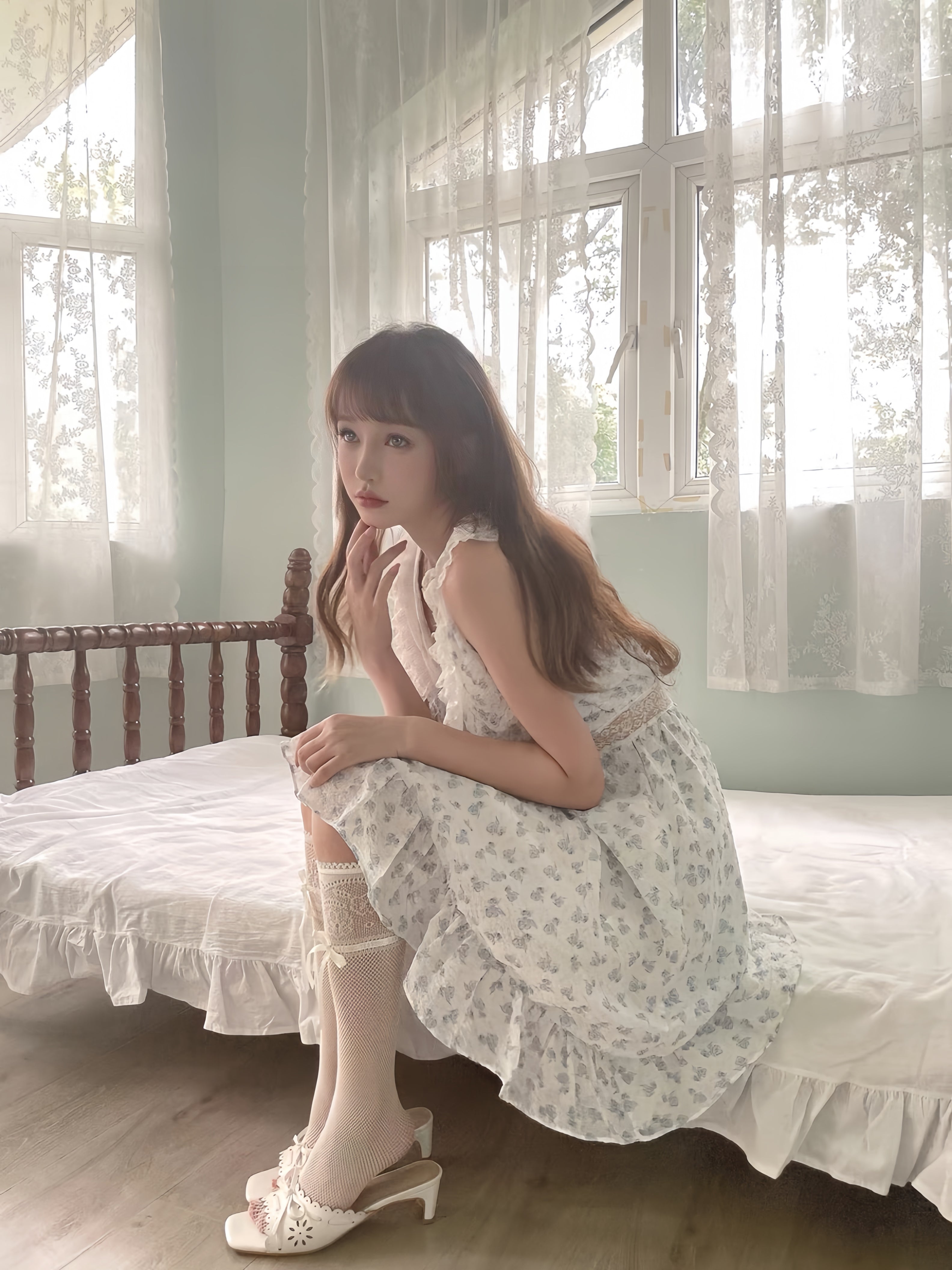 Get trendy with Cottage Fairyland Floral Cotton Dress - available at Peiliee Shop. Grab yours for $36 today!