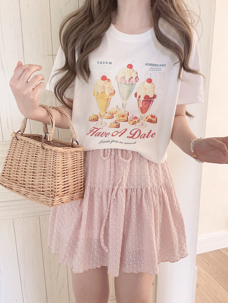 Get trendy with Sakura Aroma Heart Mini Skirt - available at Peiliee Shop. Grab yours for $18 today!