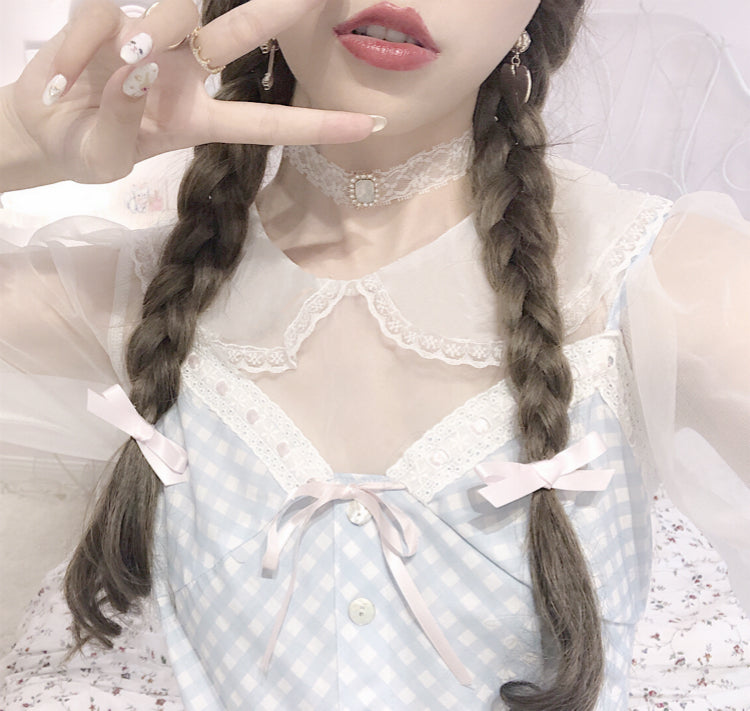 Get trendy with Sweden warehouse - Snow Princess transparent top - available at Peiliee Shop. Grab yours for $22 today!