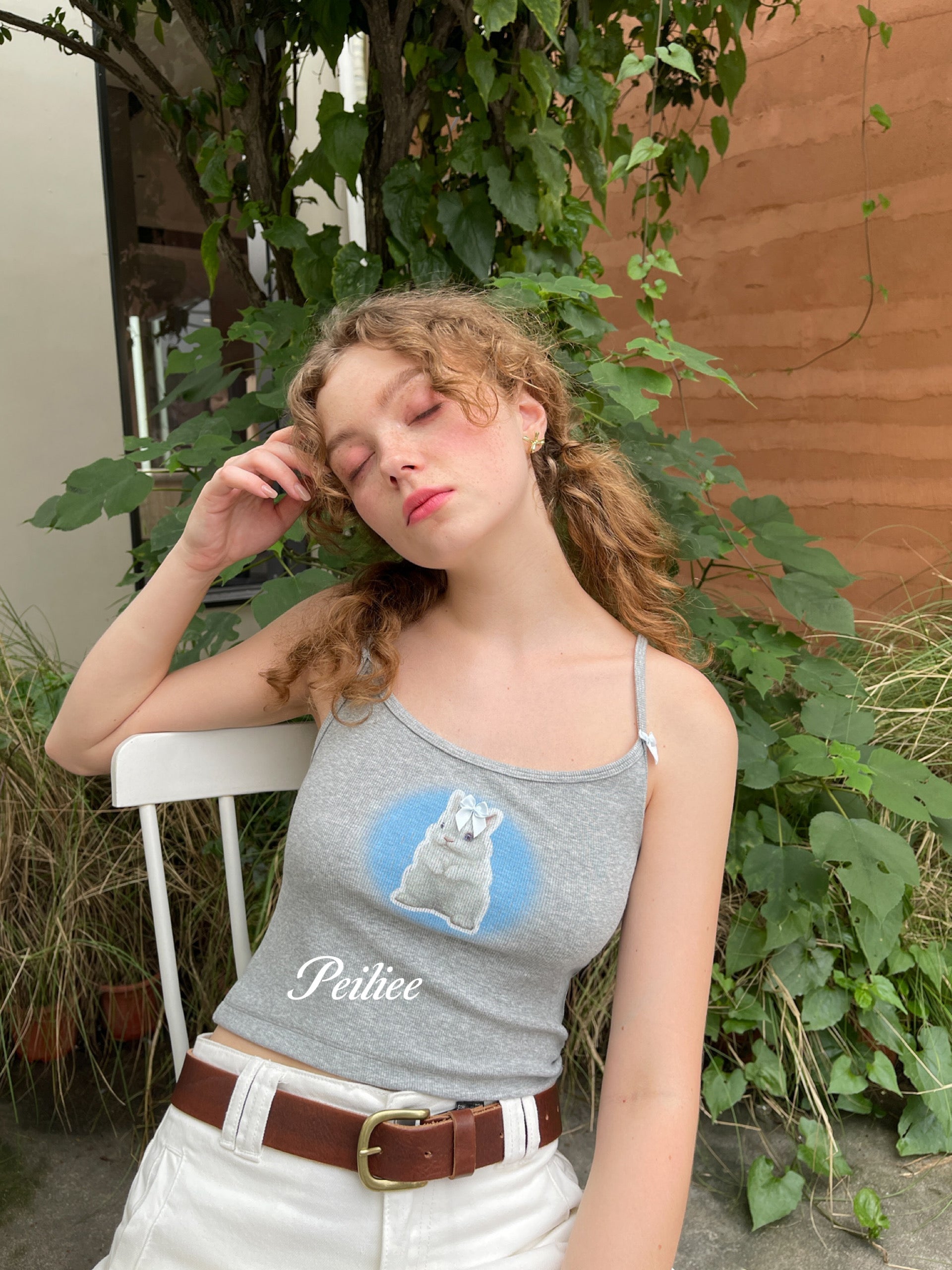 Get trendy with Bun Bun Love Crop Vest Top - available at Peiliee Shop. Grab yours for $19.90 today!