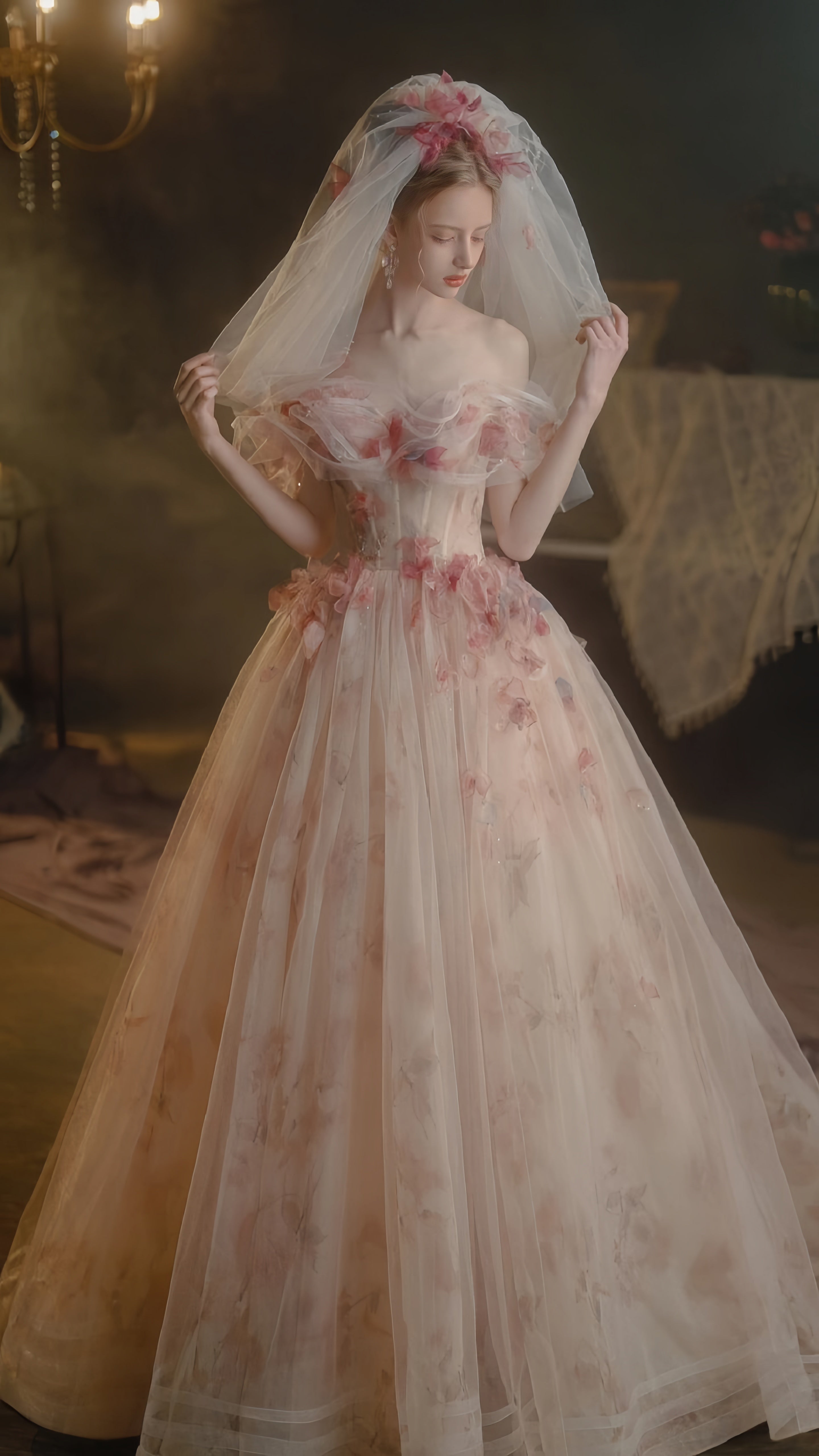 Get trendy with My Majesty the Rose Wedding Dress Floral Gown Midi Dress - available at Peiliee Shop. Grab yours for $85 today!