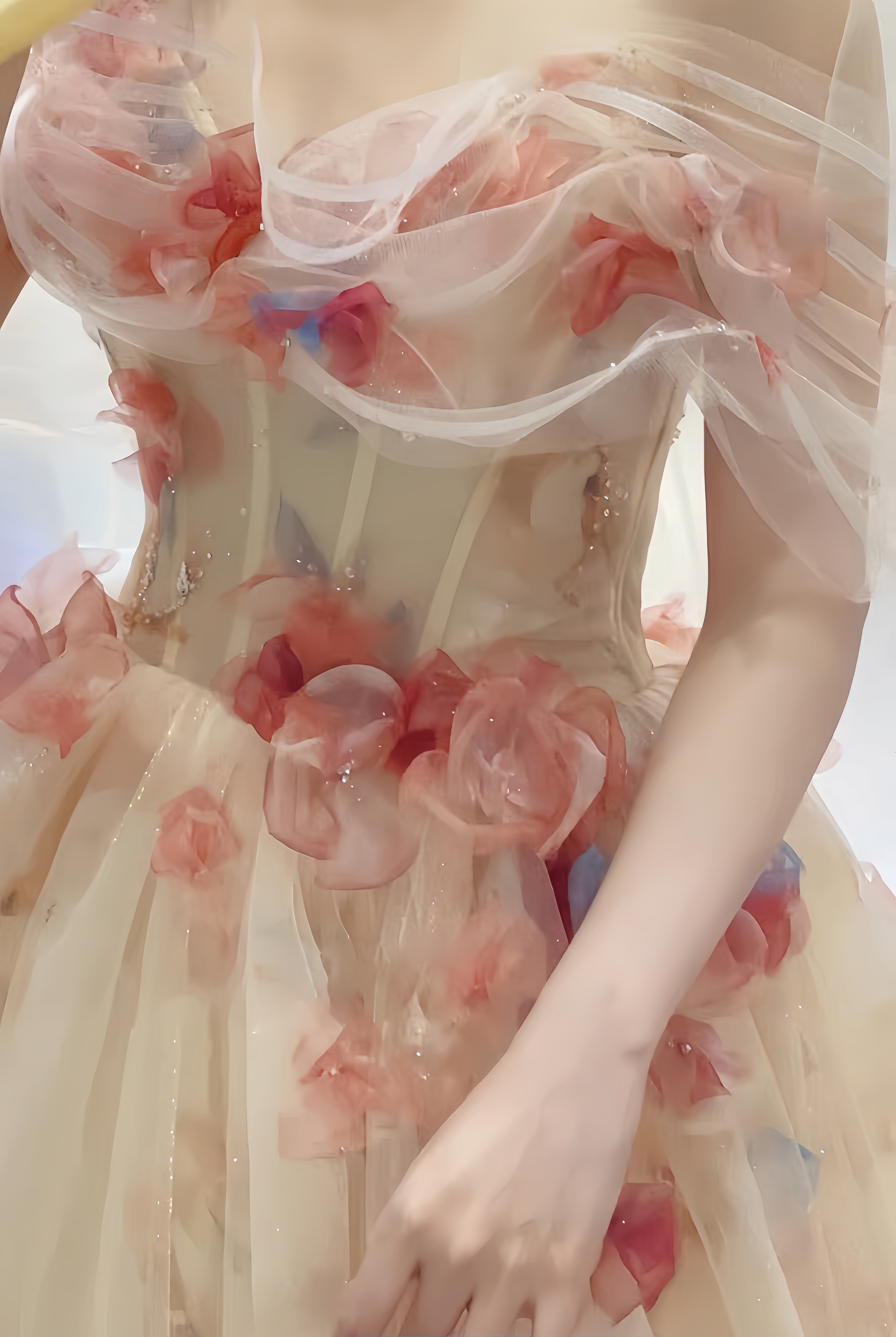 Get trendy with My Majesty the Rose Wedding Dress Floral Gown Midi Dress - available at Peiliee Shop. Grab yours for $85 today!