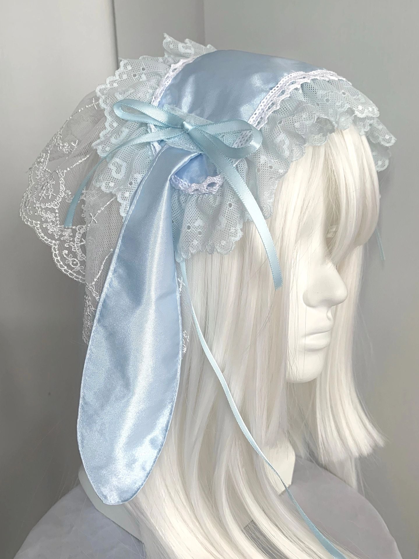Get trendy with Blue version Handmade Pink Bunny Hat Headband - available at Peiliee Shop. Grab yours for $21.90 today!