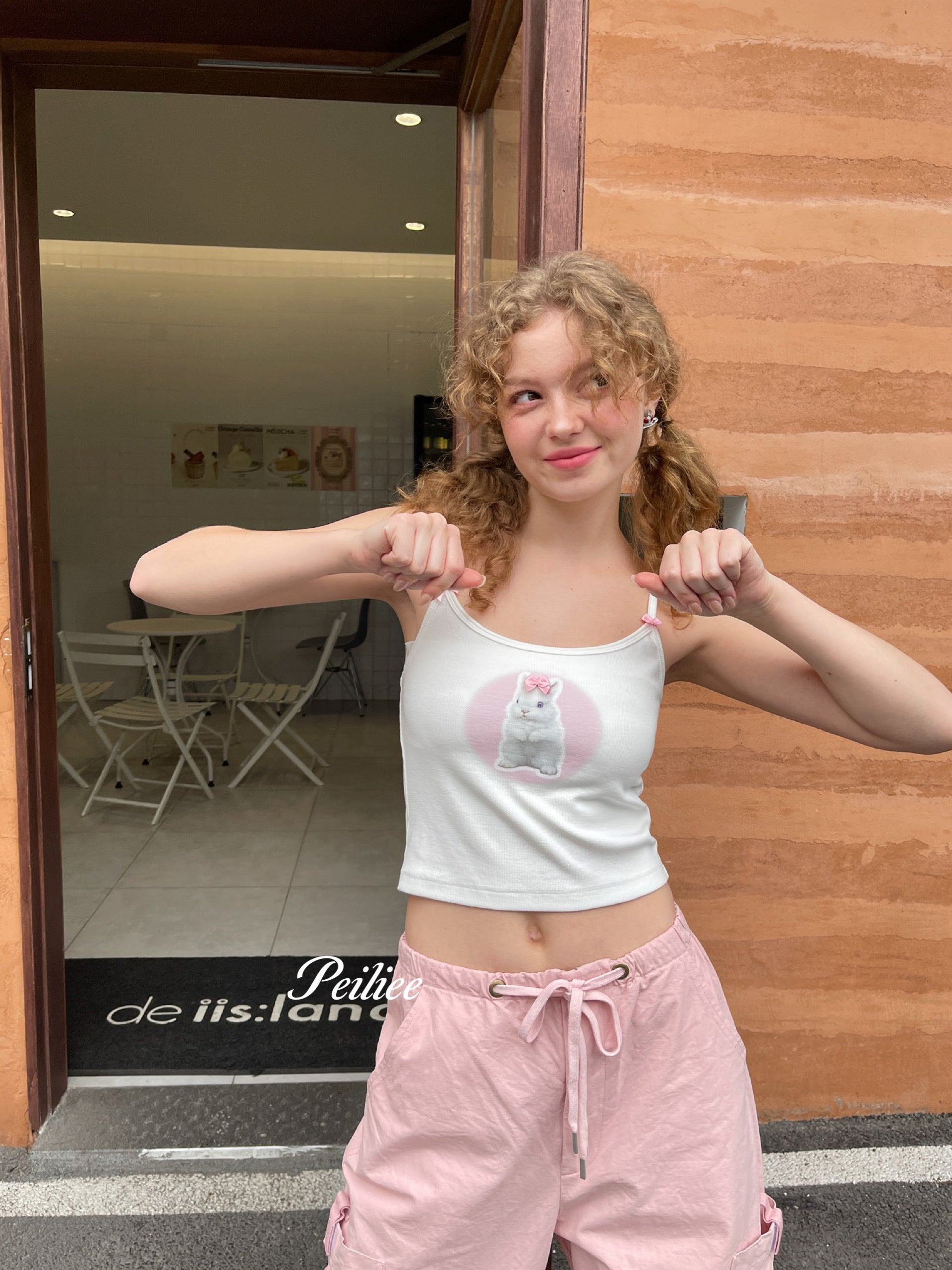 Get trendy with Bun Bun Love Crop Vest Top - available at Peiliee Shop. Grab yours for $19.90 today!