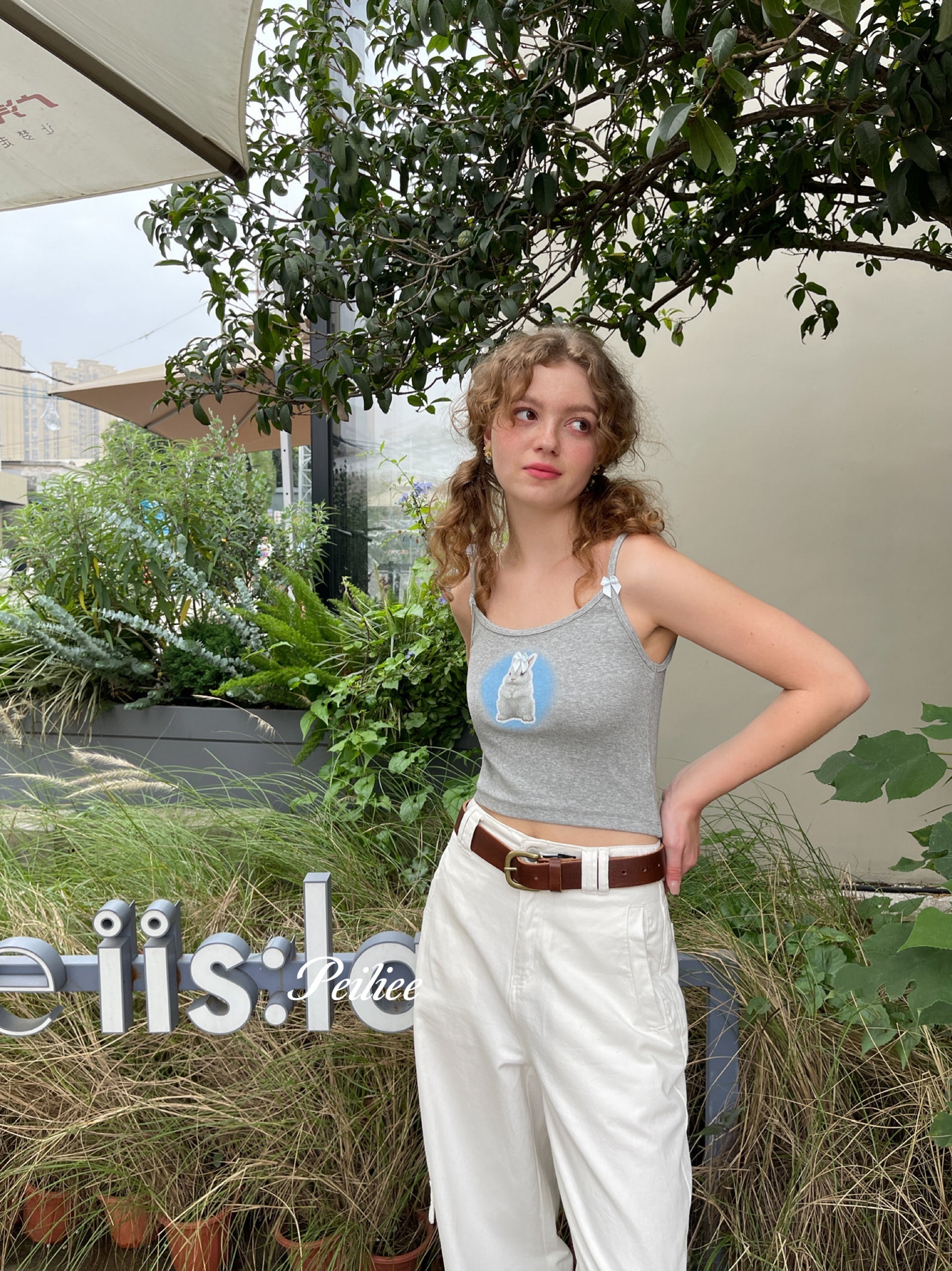 Get trendy with Bun Bun Love Crop Vest Top - available at Peiliee Shop. Grab yours for $19.90 today!