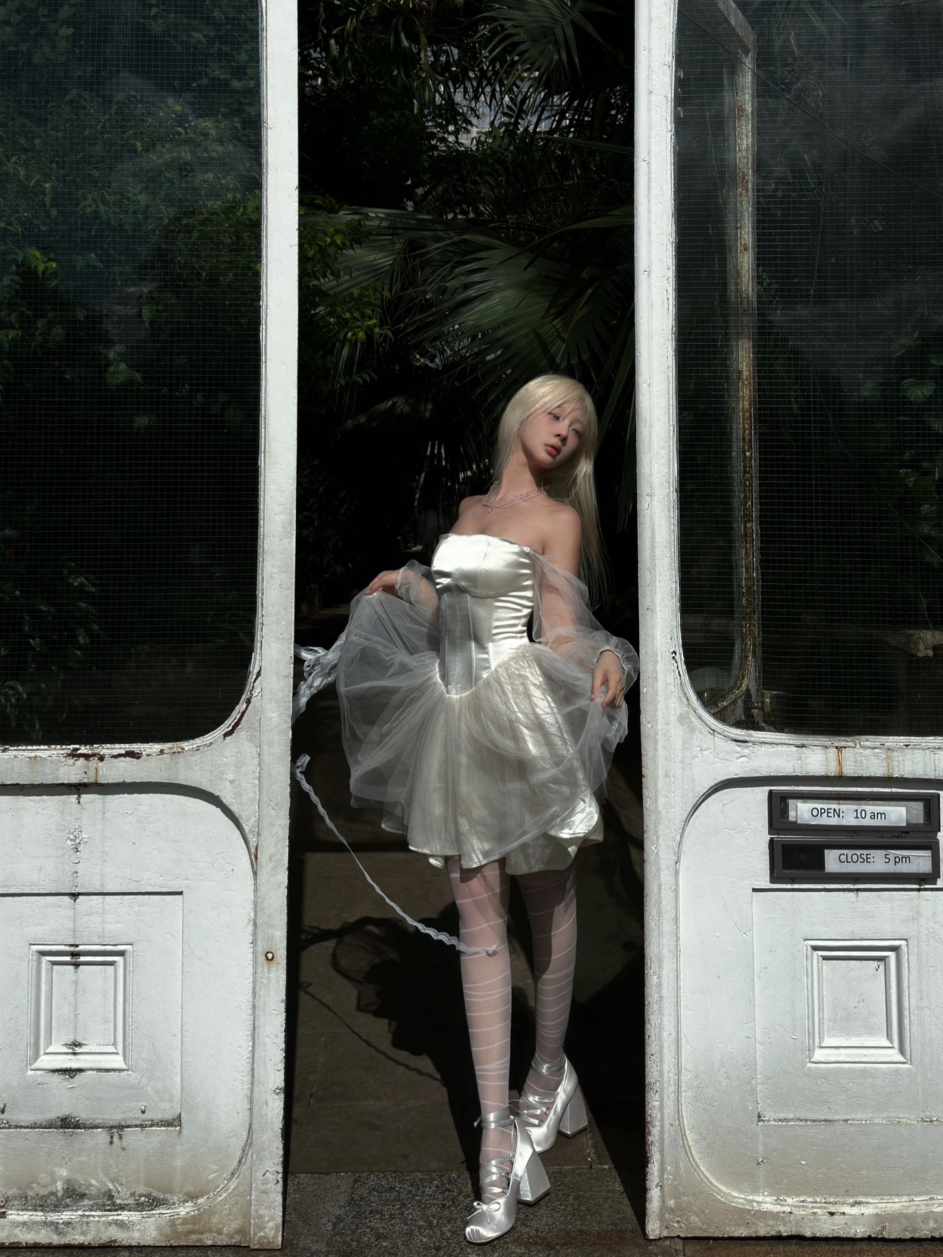 Get trendy with Ballerina Silver Angel Corset Dress - available at Peiliee Shop. Grab yours for $59.90 today!