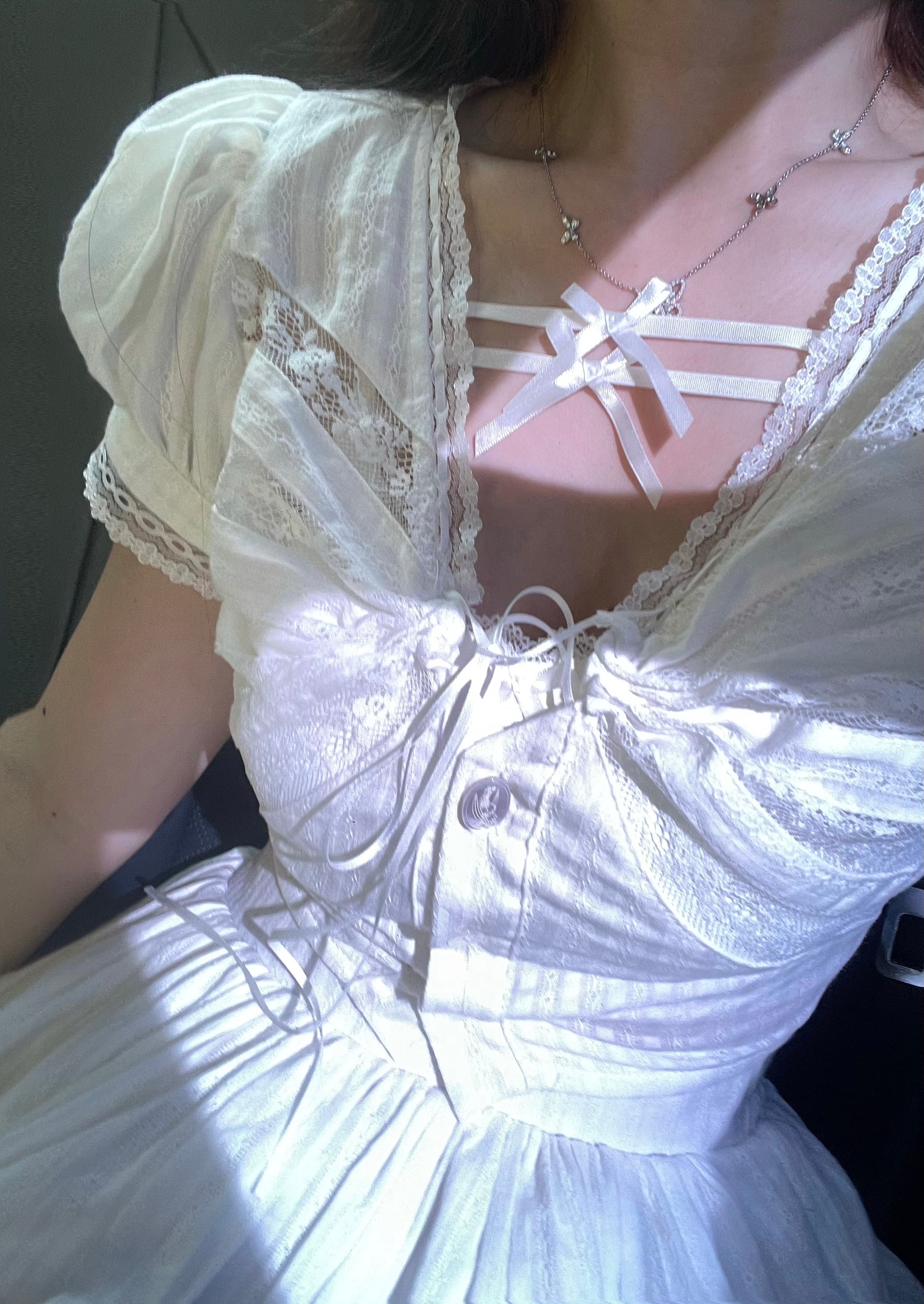 Get trendy with White Daisy Lover Cotton Set - Dresses available at Peiliee Shop. Grab yours for $35 today!