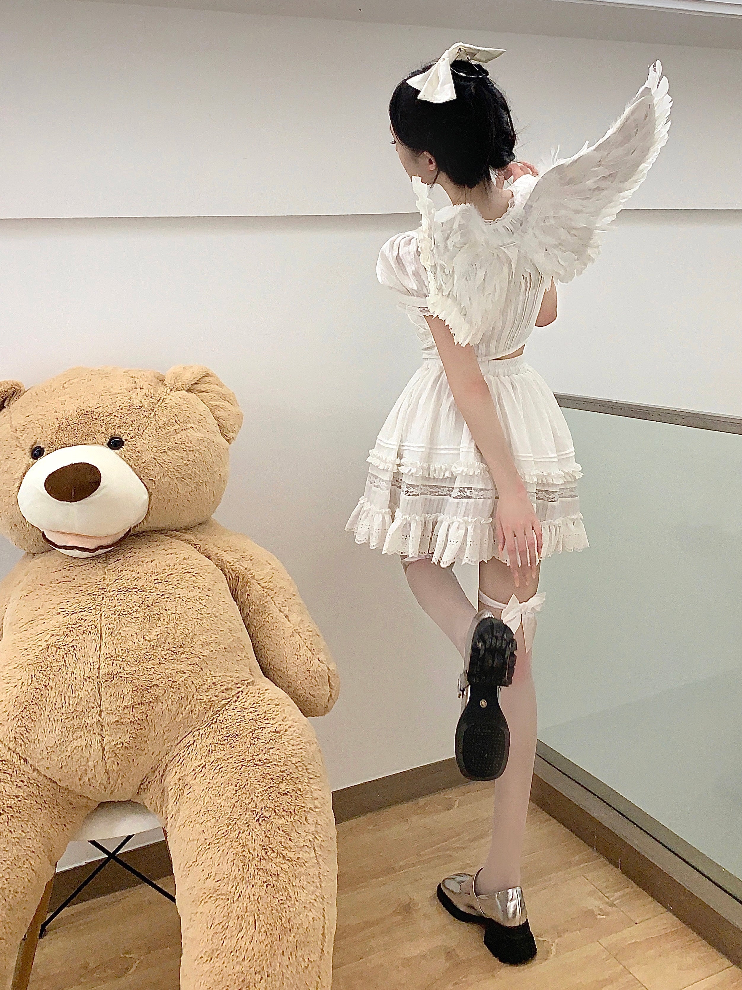 Get trendy with White Daisy Lover Cotton Set - Dresses available at Peiliee Shop. Grab yours for $35 today!