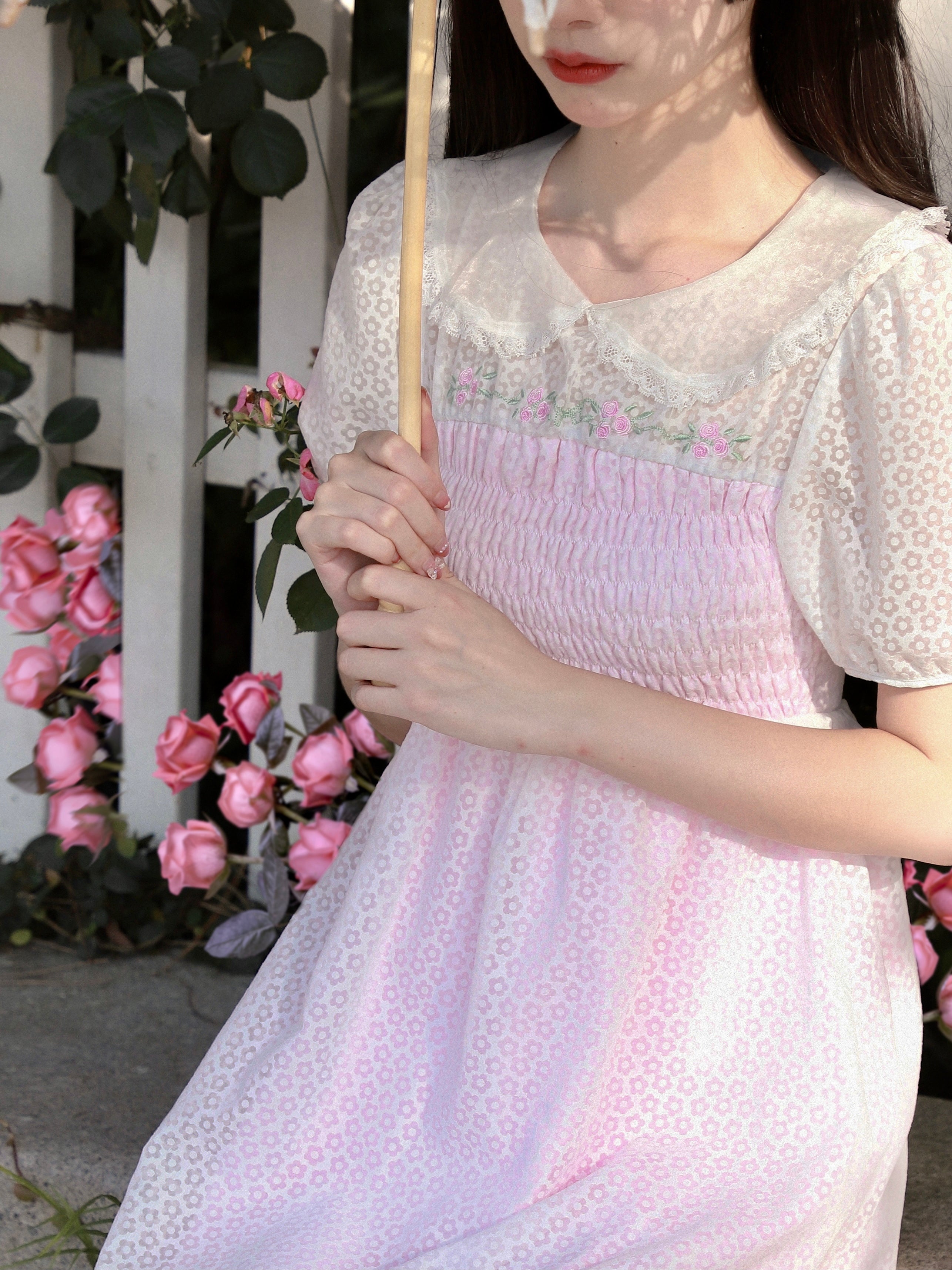 Get trendy with Rose Mist French Romantic Dress - available at Peiliee Shop. Grab yours for $58 today!