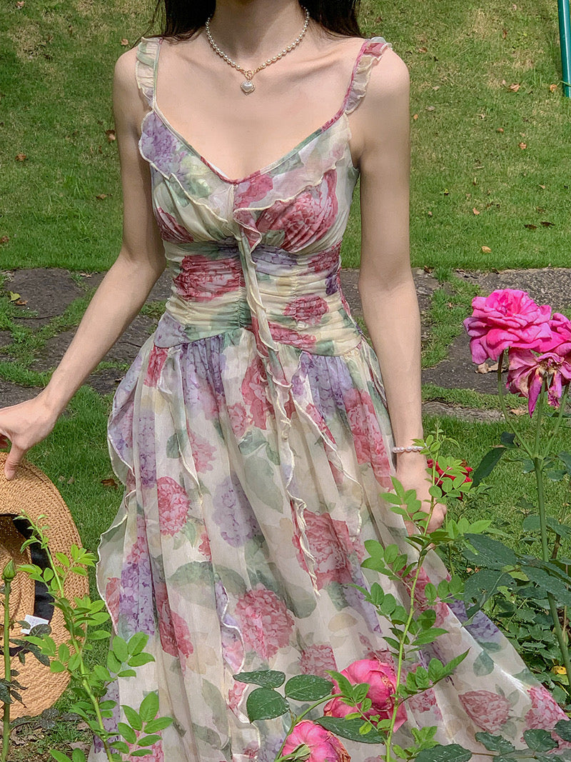 Get trendy with Flower Fairy Floral Dress - Dresses available at Peiliee Shop. Grab yours for $48 today!