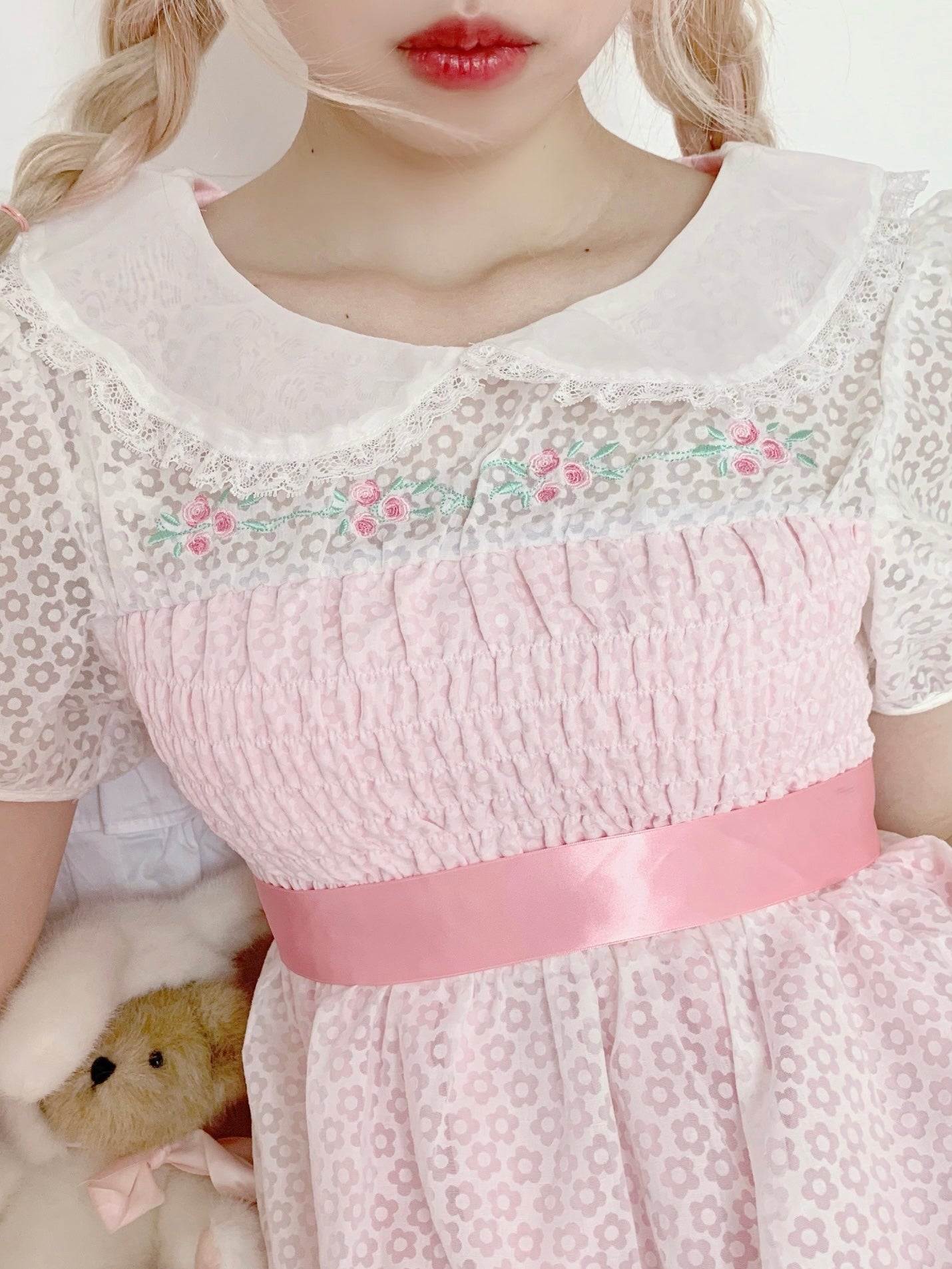 Get trendy with Rose Mist French Romantic Dress - available at Peiliee Shop. Grab yours for $58 today!
