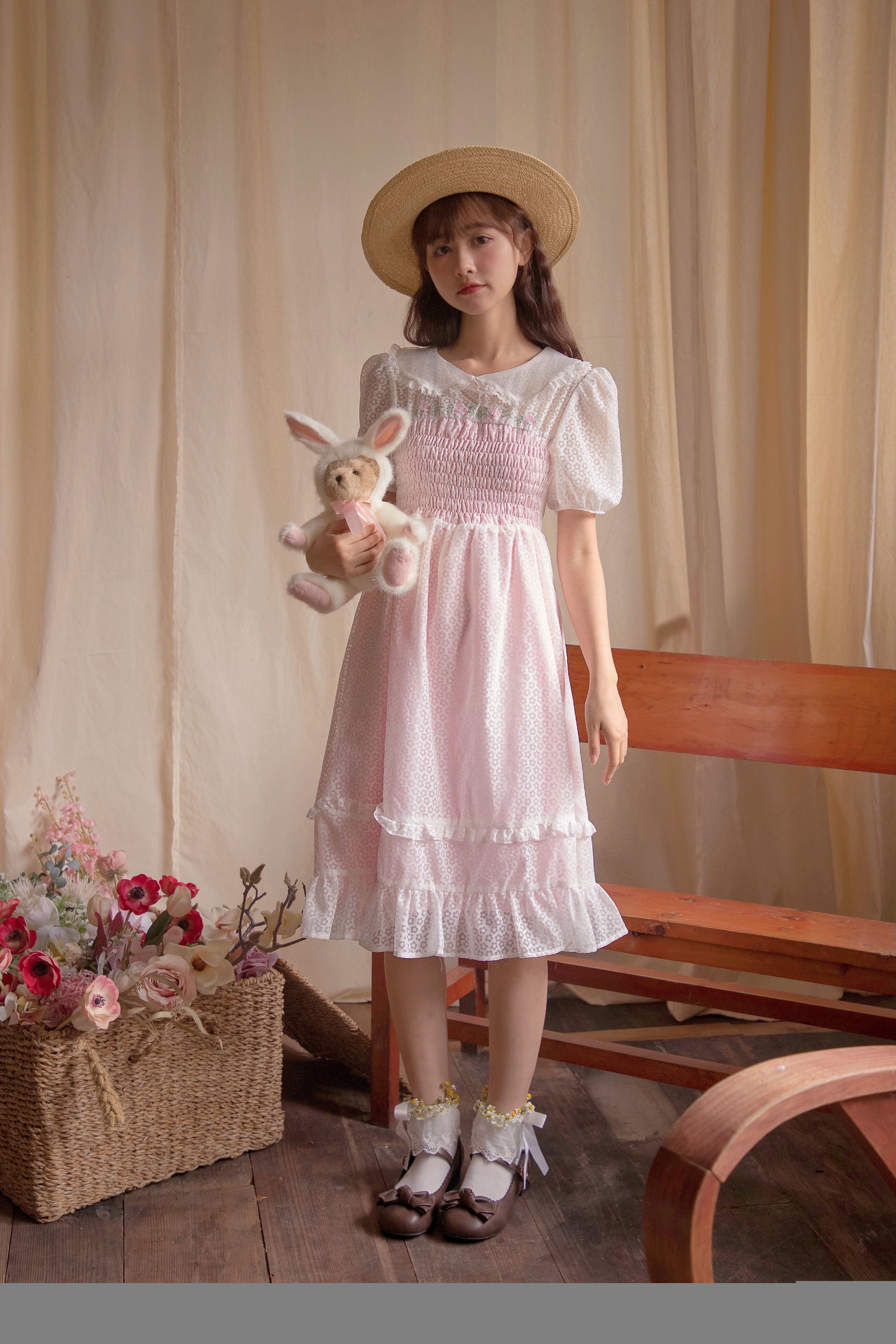 Get trendy with Rose Mist French Romantic Dress - available at Peiliee Shop. Grab yours for $58 today!