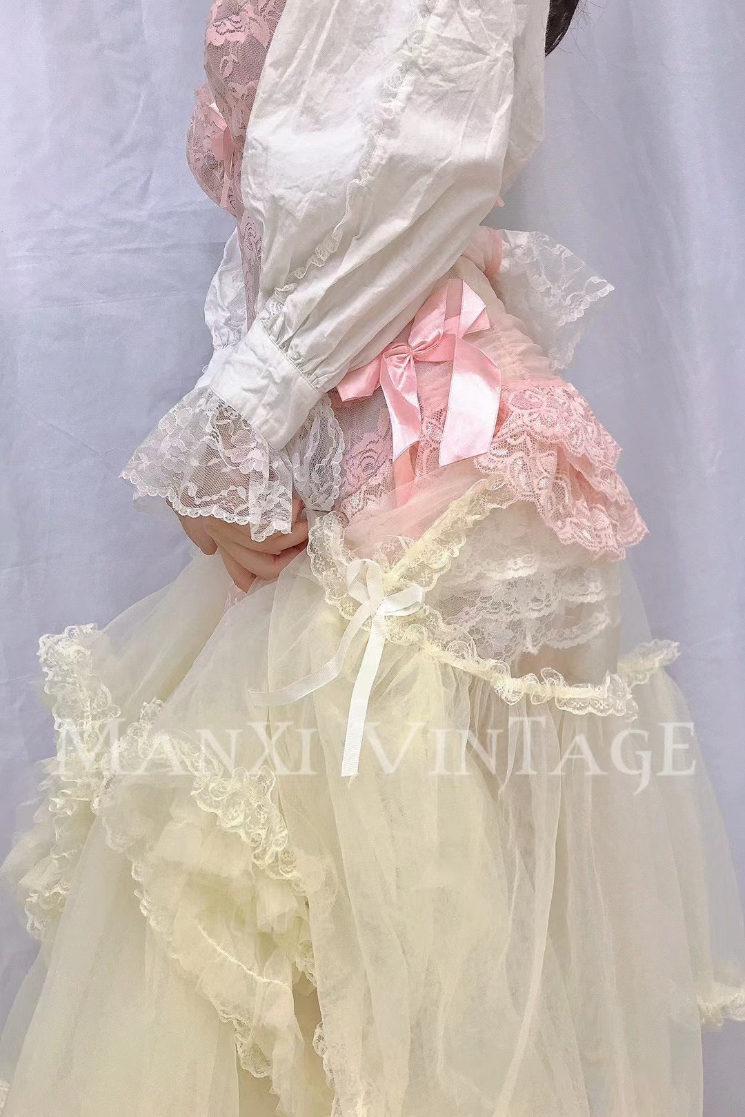 Get trendy with Cloudy Pink Lace Corset Top - available at Peiliee Shop. Grab yours for $59.90 today!