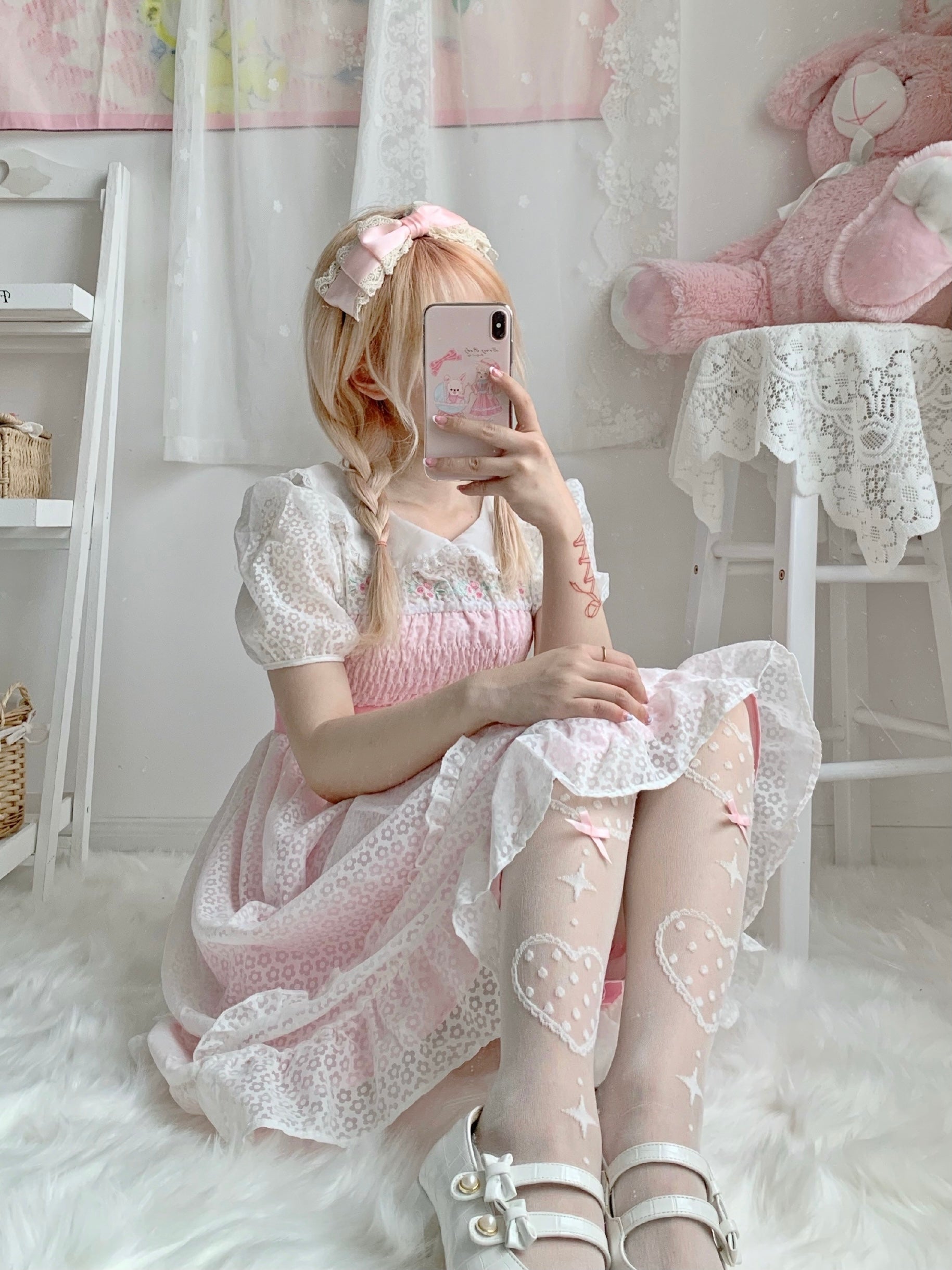 Get trendy with Rose Mist French Romantic Dress - available at Peiliee Shop. Grab yours for $58 today!