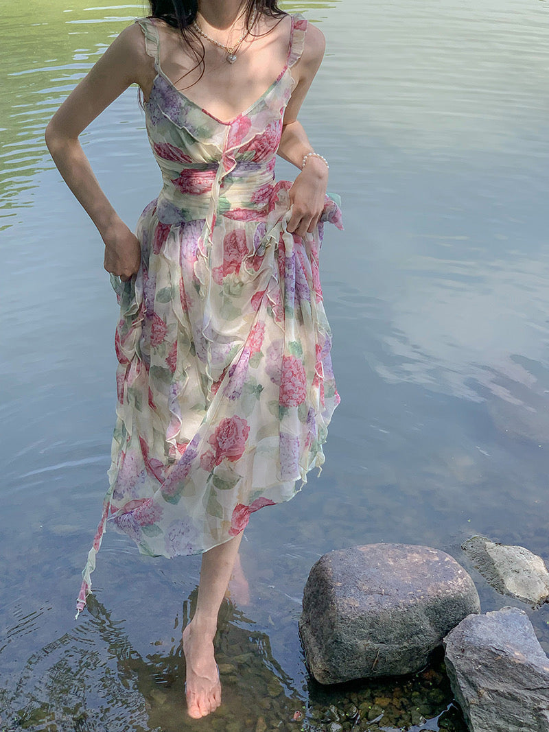 Get trendy with Flower Fairy Floral Dress - Dresses available at Peiliee Shop. Grab yours for $48 today!