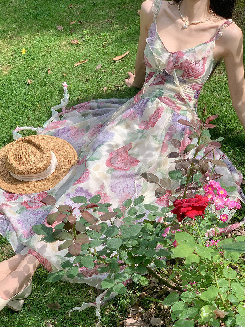 Get trendy with Flower Fairy Floral Dress - Dresses available at Peiliee Shop. Grab yours for $48 today!