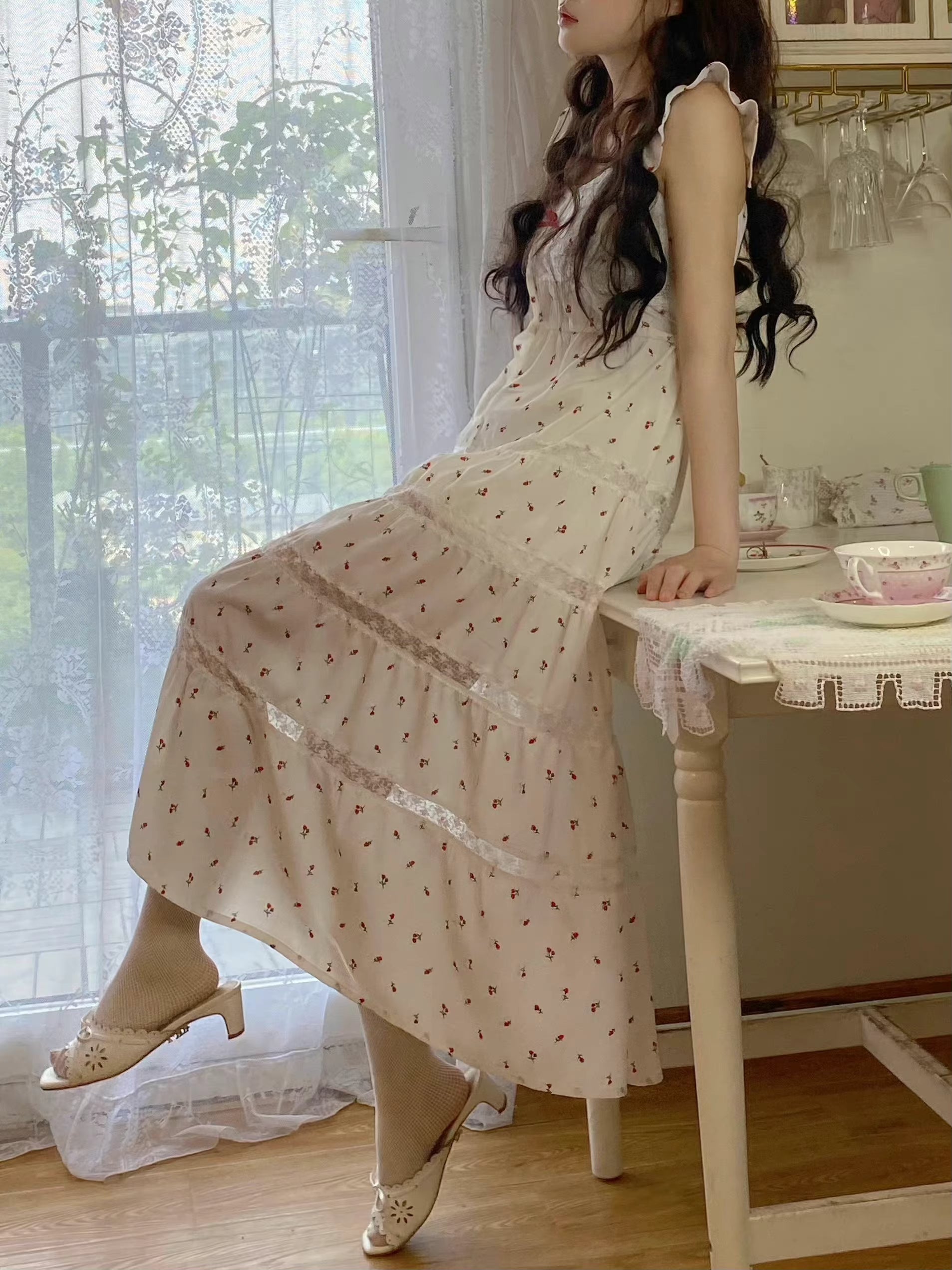 Get trendy with Summer holiday by the sea floral dress midi dress - Dresses available at Peiliee Shop. Grab yours for $42 today!