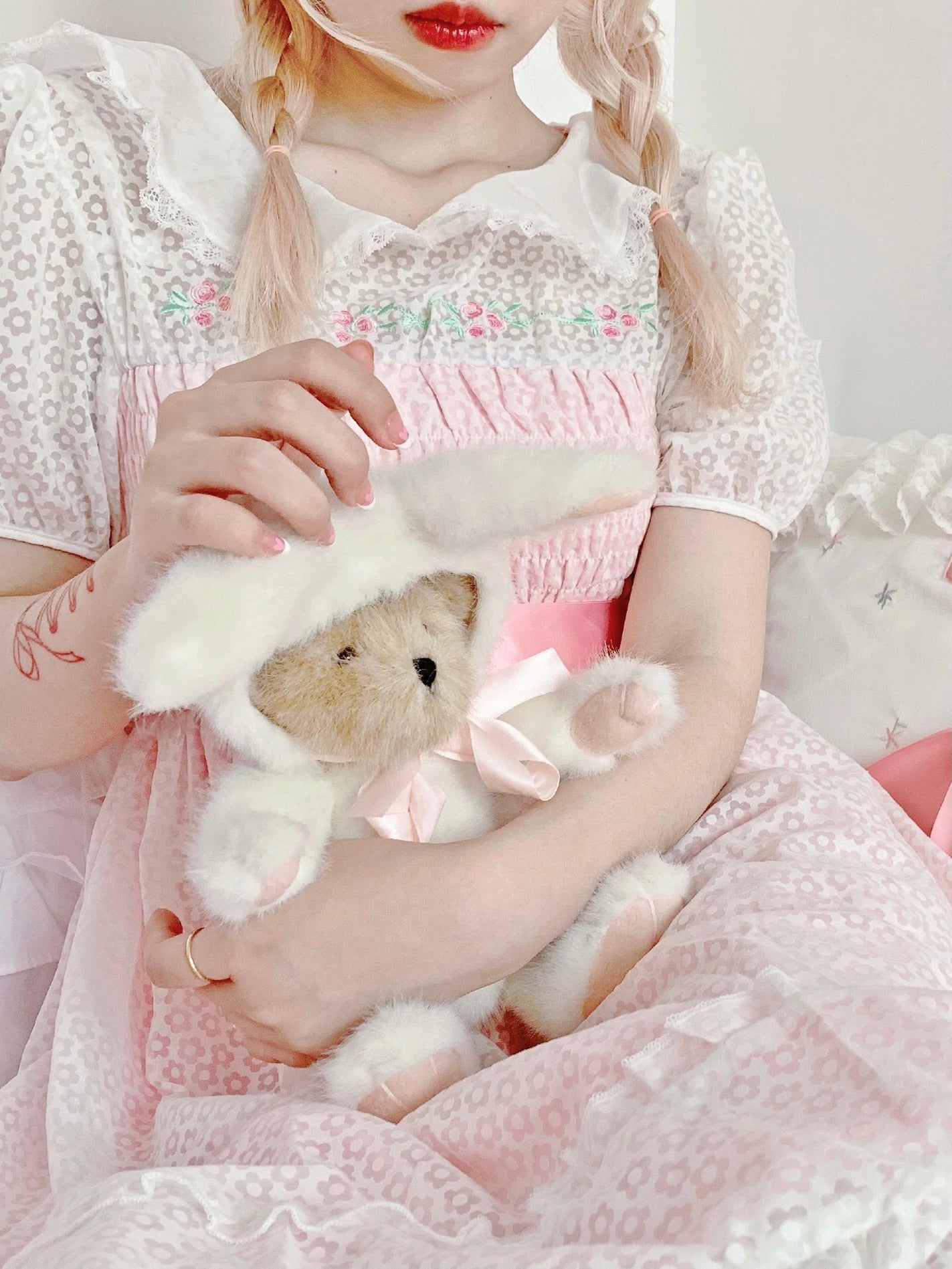 Get trendy with Rose Mist French Romantic Dress - available at Peiliee Shop. Grab yours for $58 today!