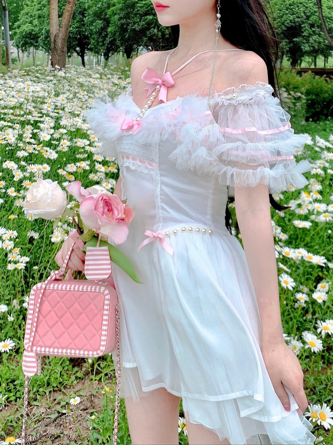 Get trendy with Daisy Amour Mini Dress - Dress available at Peiliee Shop. Grab yours for $49.90 today!