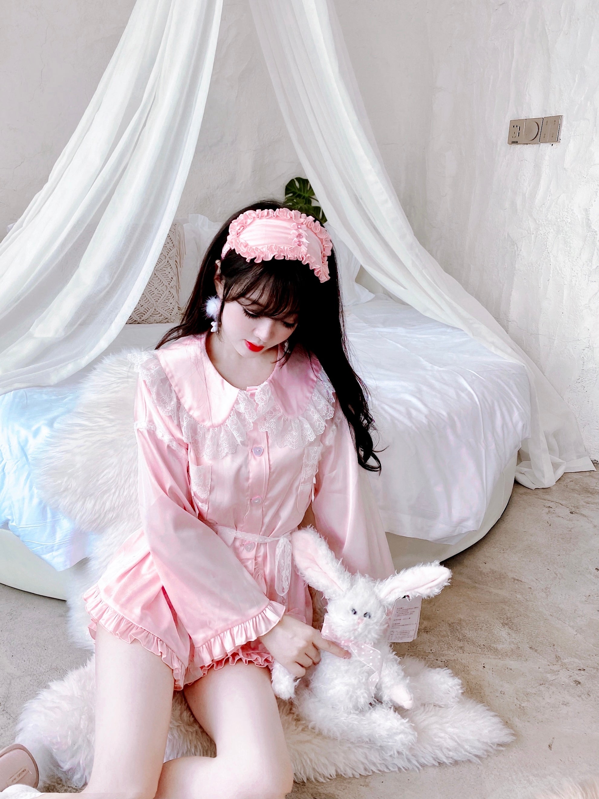 Get trendy with Angelic Rosé Satin Lounge wear set - available at Peiliee Shop. Grab yours for $12 today!