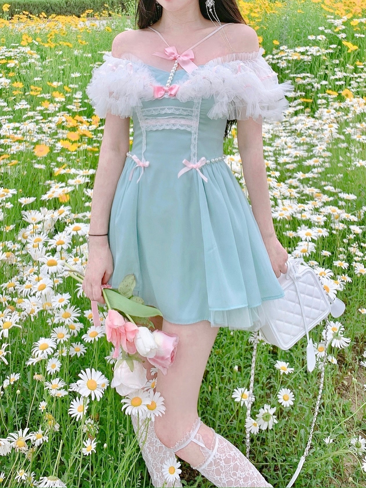 Get trendy with Daisy Amour Mini Dress - Dress available at Peiliee Shop. Grab yours for $49.90 today!