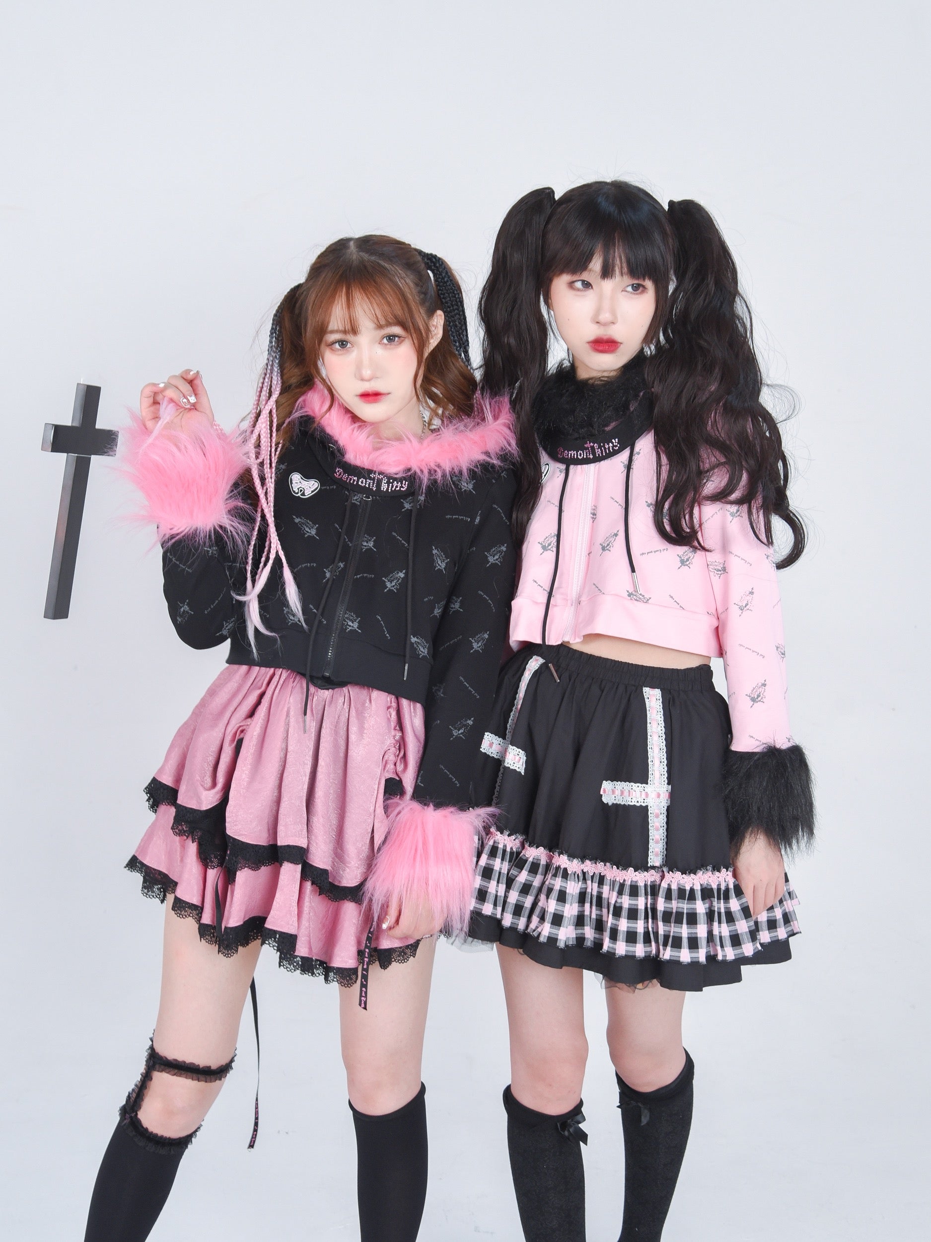 Get trendy with Evil Tooth Gothic Heart Faux Fur Hoody Y2k - Top available at Peiliee Shop. Grab yours for $46.80 today!
