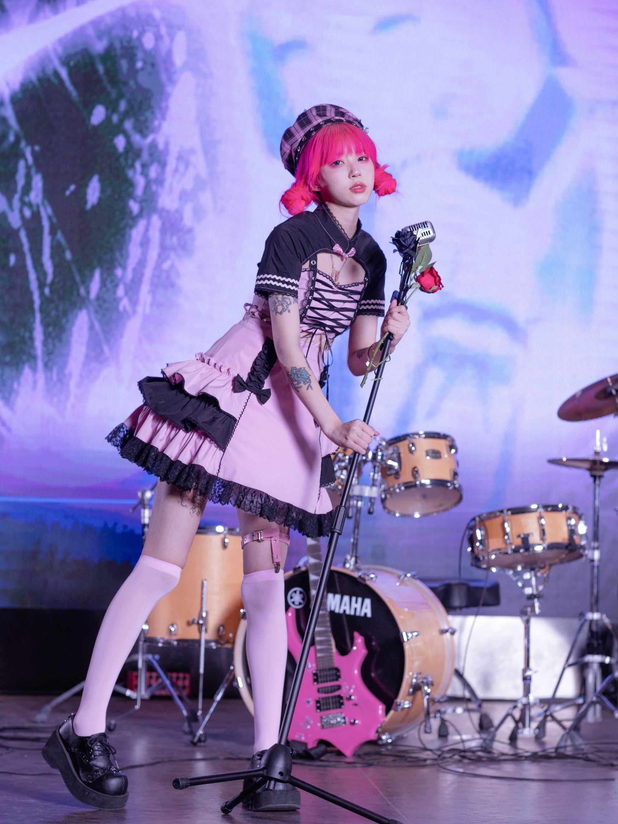 Get trendy with Cyber Punk Evil Idol Dress Set - available at Peiliee Shop. Grab yours for $109 today!