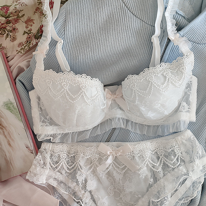 Get trendy with Angel Ribbon for stars and roses Bra Set - lingerie available at Peiliee Shop. Grab yours for $26 today!