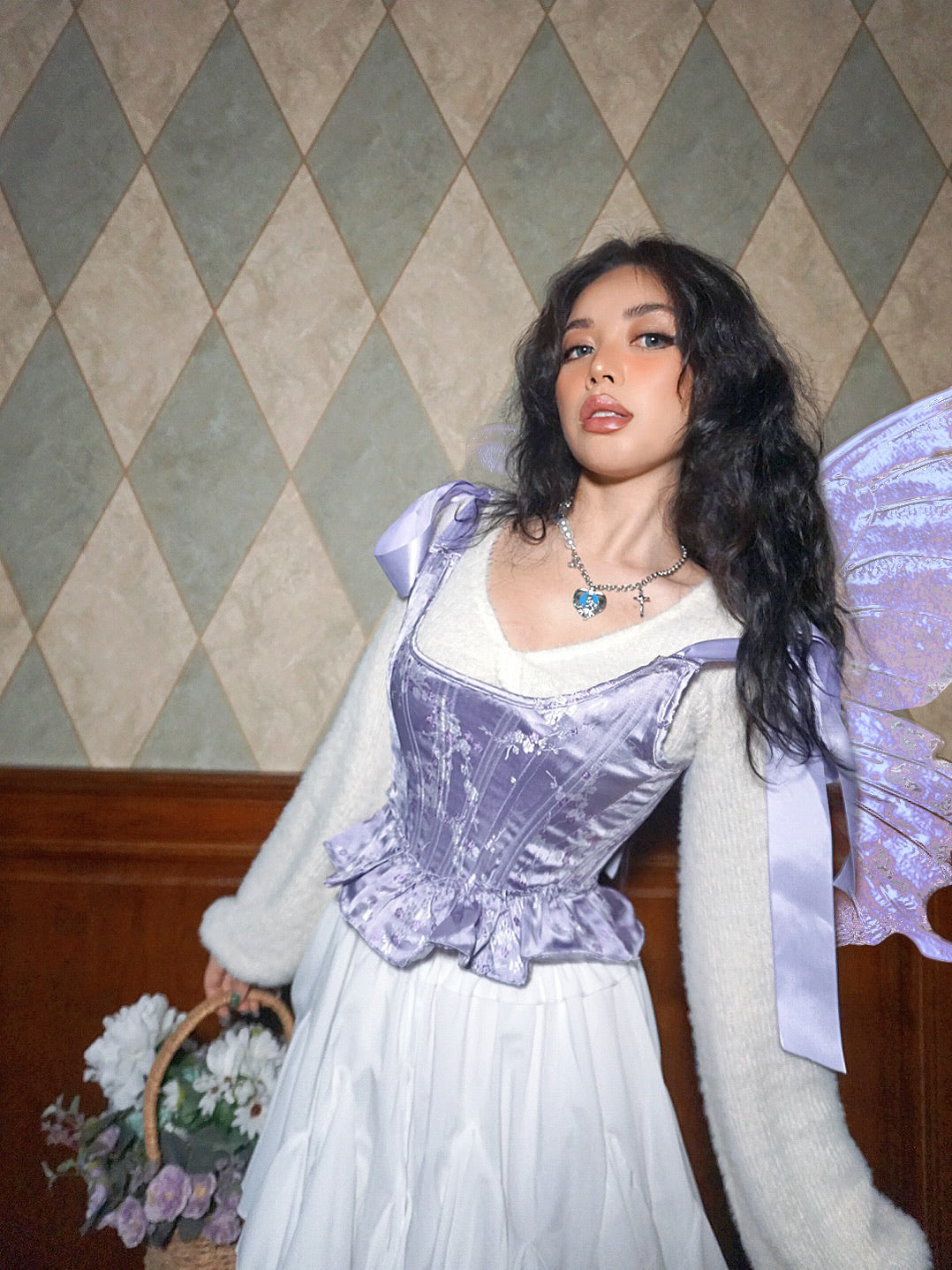 Get trendy with Lavender Dream Corset Handmade - Corset available at Peiliee Shop. Grab yours for $79.90 today!