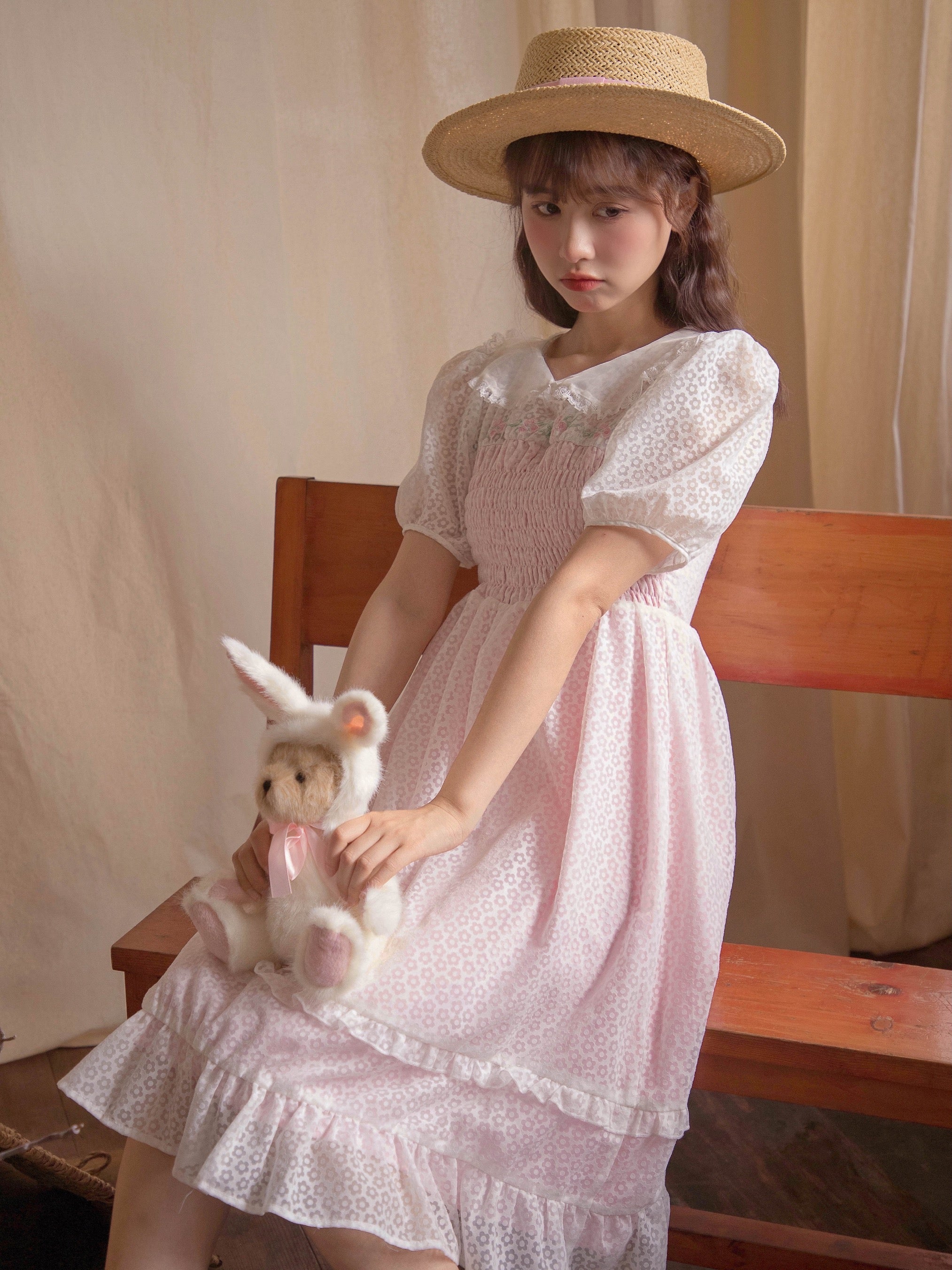 Get trendy with Rose Mist French Romantic Dress - available at Peiliee Shop. Grab yours for $58 today!