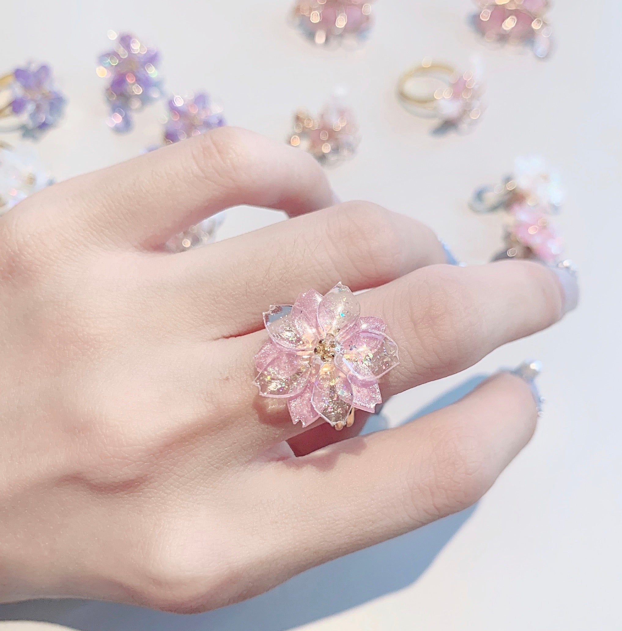 Get trendy with Sakura Rain Fairy Dream Handmade Ring Hairpin Necklace Set - available at Peiliee Shop. Grab yours for $15 today!