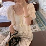 Rose Candy Summer Rose Cottage Princess Lace Cami and Mini Shawl Set