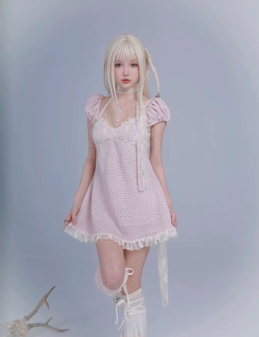 Get trendy with Rose Island AW24 Elf Guardian - Sakura Fairy Mini Dress - Crop Top available at Peiliee Shop. Grab yours for $46 today!