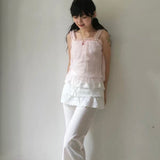 SicAstra Flower Diary Pink Mist Camisole Top