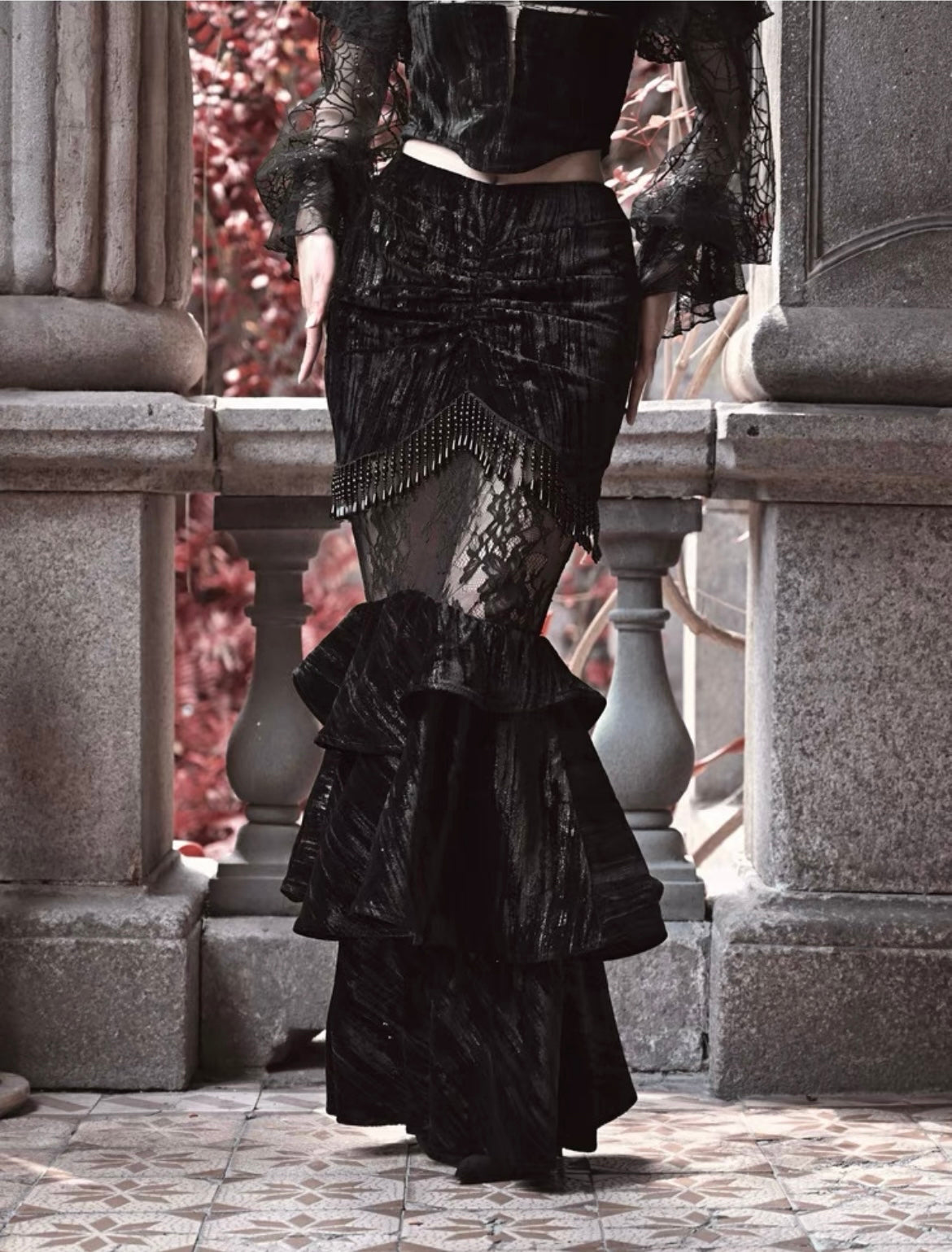 Get trendy with [Blood Supply] Gothic Mermaid Skirt - Clothing available at Peiliee Shop. Grab yours for $48 today!