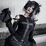 [Blutversorgung] Shadow Stalker Gothic Hemd aus Kunstwolle
