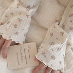 Get trendy with Floral Puff Cream Cake Cotton Shirt - Sweater available at Peiliee Shop. Grab yours for $16 today!