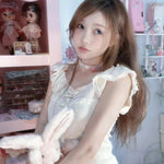 Get trendy with [Rose Island] Bunny dreams crop top -  available at Peiliee Shop. Grab yours for $28 today!