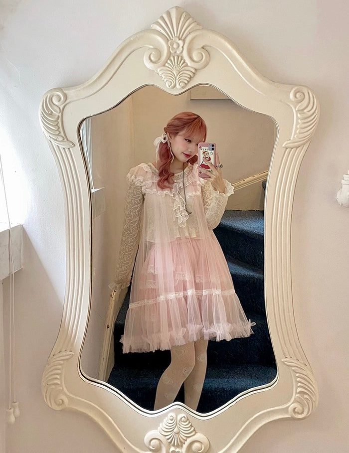 Get trendy with [August Unicorn] Rose romance transparent outer dress - Dresses available at Peiliee Shop. Grab yours for $75 today!