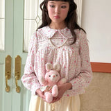 MineBeThyVers Floral Lace Peter Pan Collar Blouse