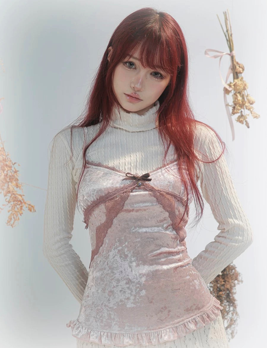 Get trendy with [Rose Island] Fairy Spirit Velvet Tank Linen Top -  available at Peiliee Shop. Grab yours for $26 today!